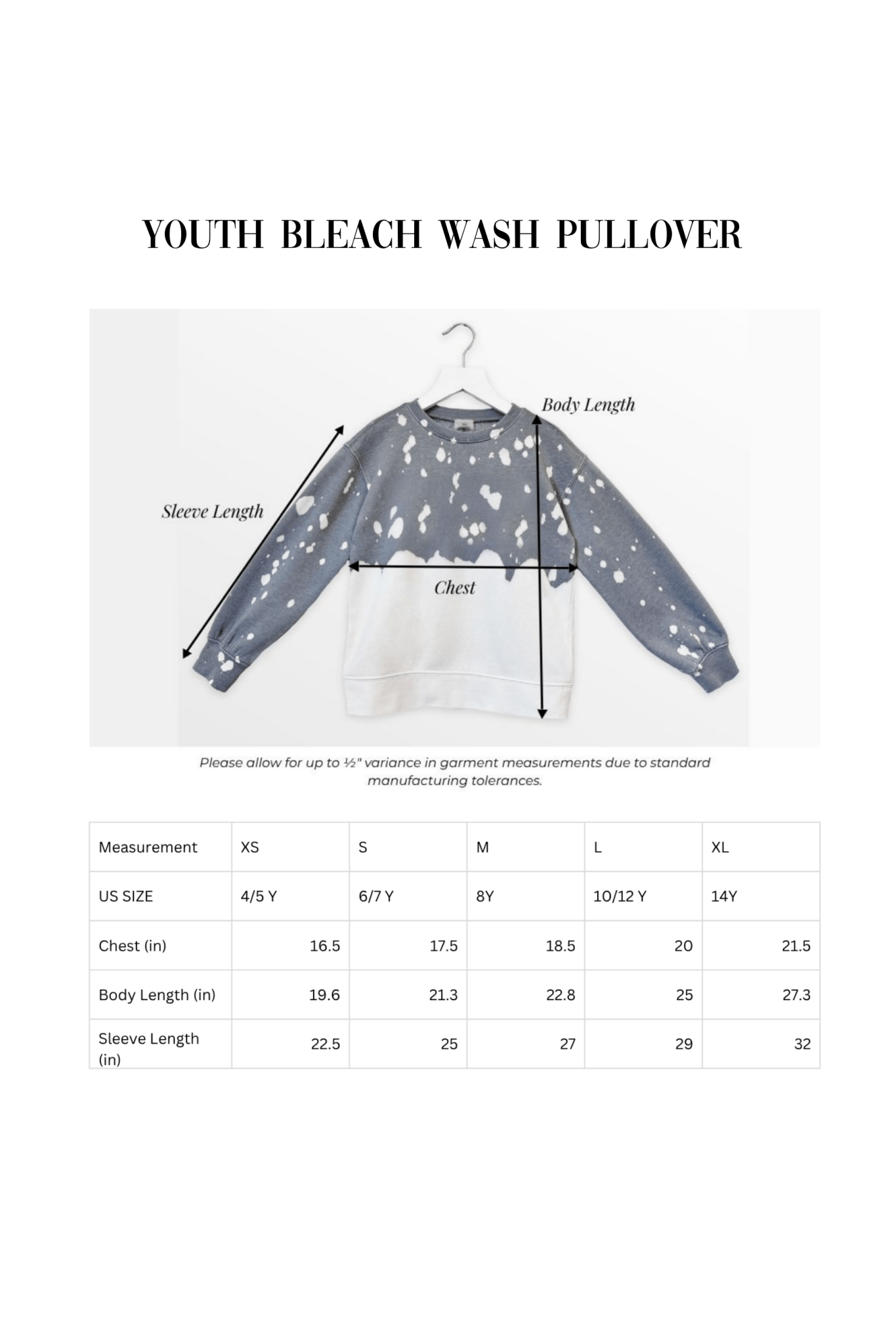 BIXBY SPARTANS YOUTH BLEACH WASH PULLOVER - The Club