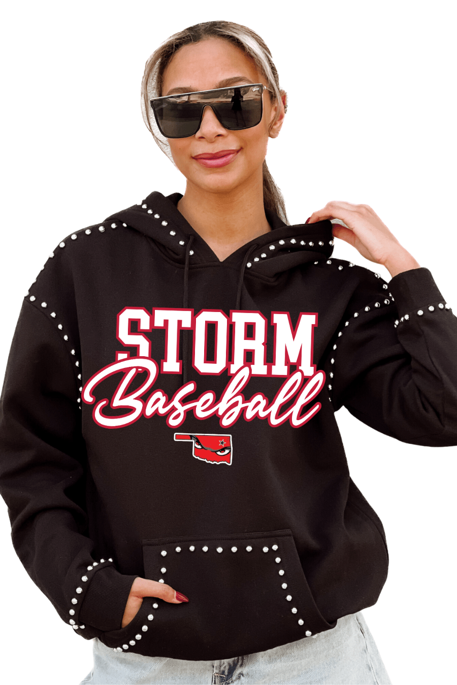 STB004 - STORM BASEBALL STUDDED HOODIE - The Club