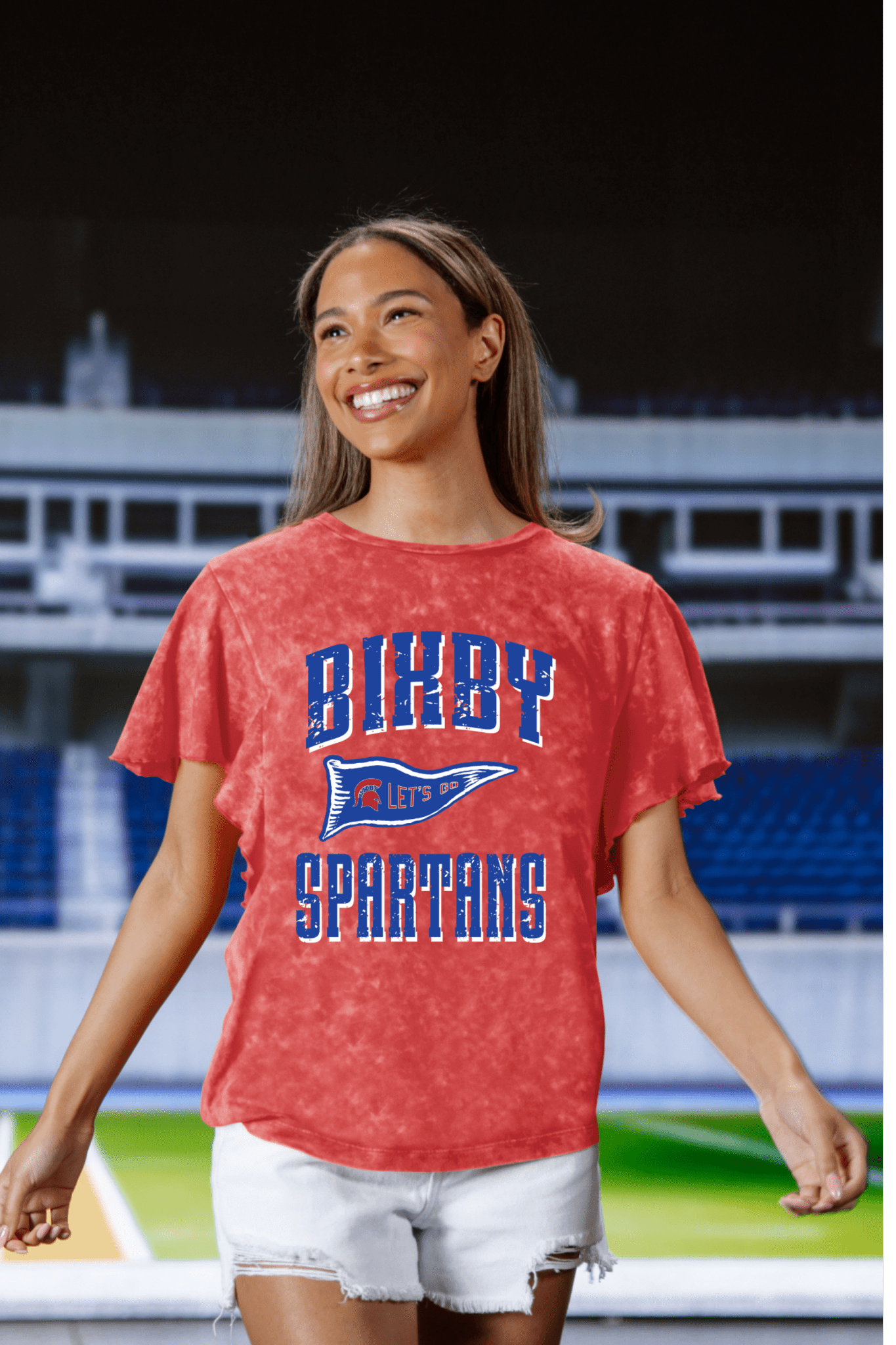 BIXBY SPARTANS FLUTTER SLEEVE TEE - The Club