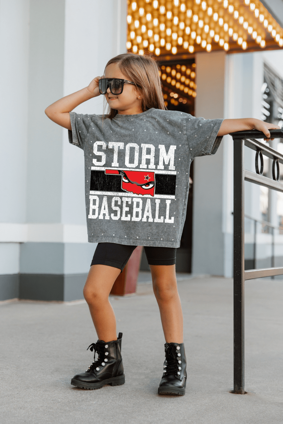 STBK001 - STORM BASEBALL RHINESTONE TEE FOR YOUTH - The Club