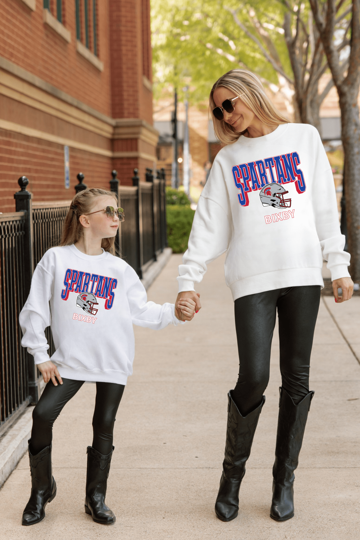 BIXBY SPARTANS MOM AND MINI PREMIUM CREWNECK SWEATSHIRT - The Club