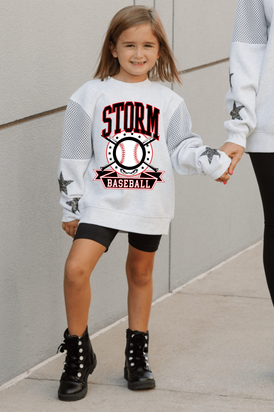 STBK009 - STORM BASEBALL MESH INSERT STAR SWEATSHIRT FOR YOUTH - The Club