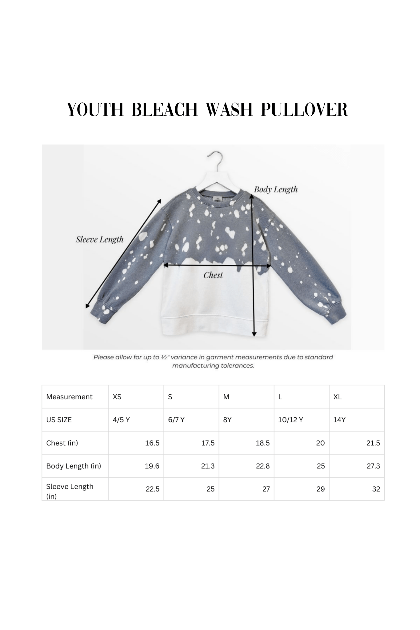 CATOOSA INDIANS YOUTH BLEACH WASH PULLOVER - The Club