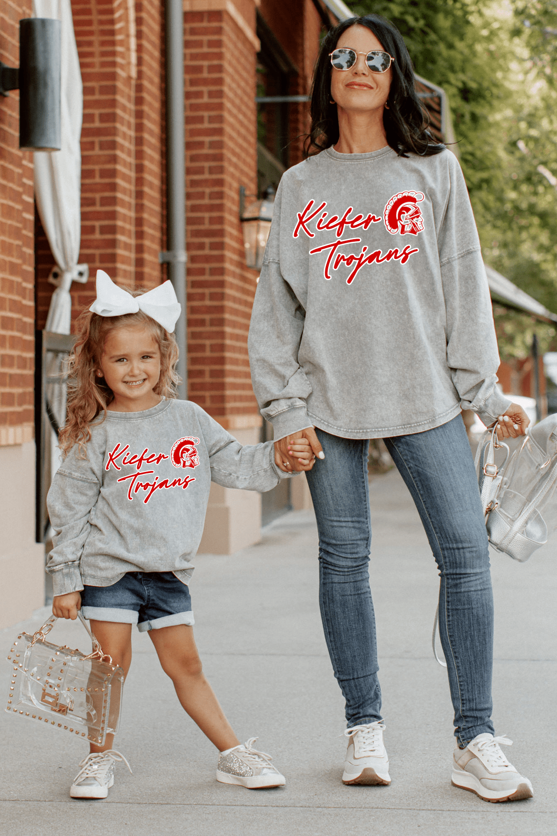 RETRO TROJANS IN WHITE WASHED PULLOVER - The Club