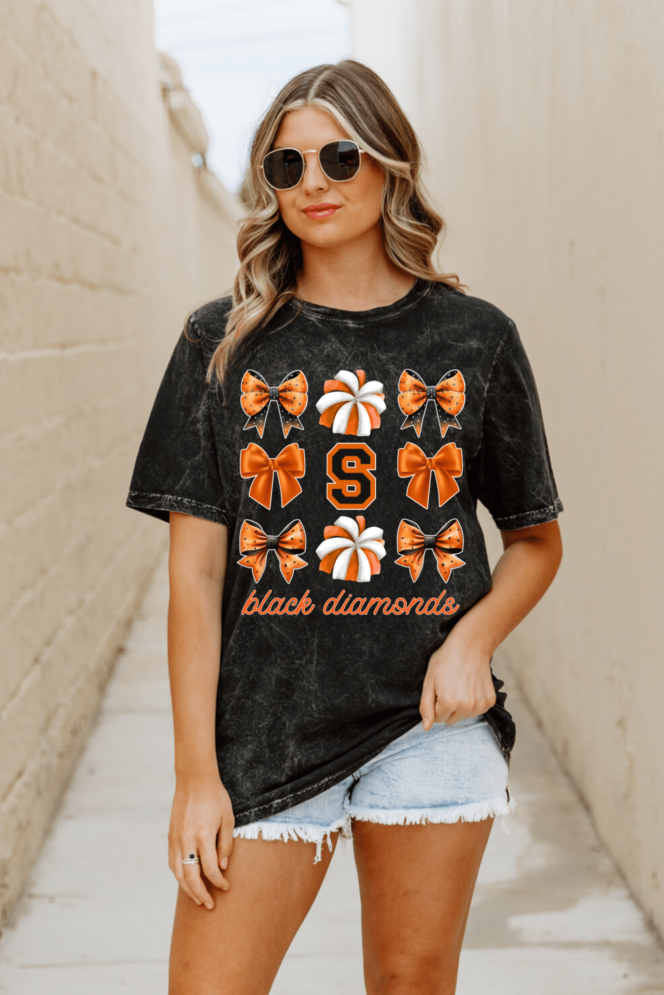 LOUD AND PROUD BLACK DIAMOND GARMENT WASHED TEE - The Club