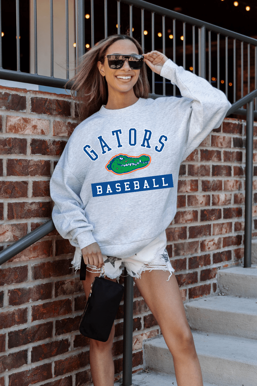 GATB007 - GATOR BASEBALL DROP SHOULDER CREWNECK SWEATSHIRT - The Club