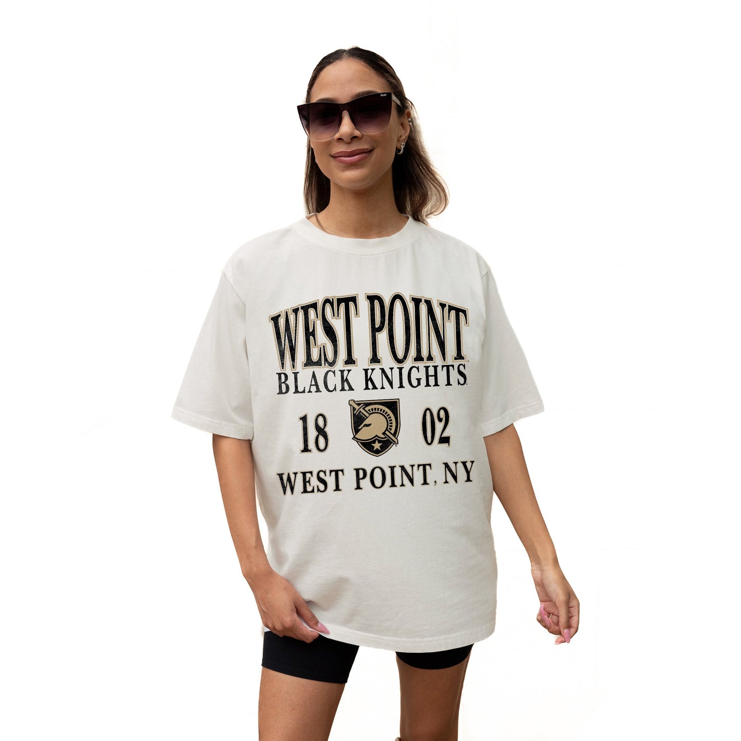 ARMY BLACK KNIGHTS UNITY RELAXED FIT SHORT SLEEVE CLASSIC CREWNECK TEE WITH RIBBED NECKLINE