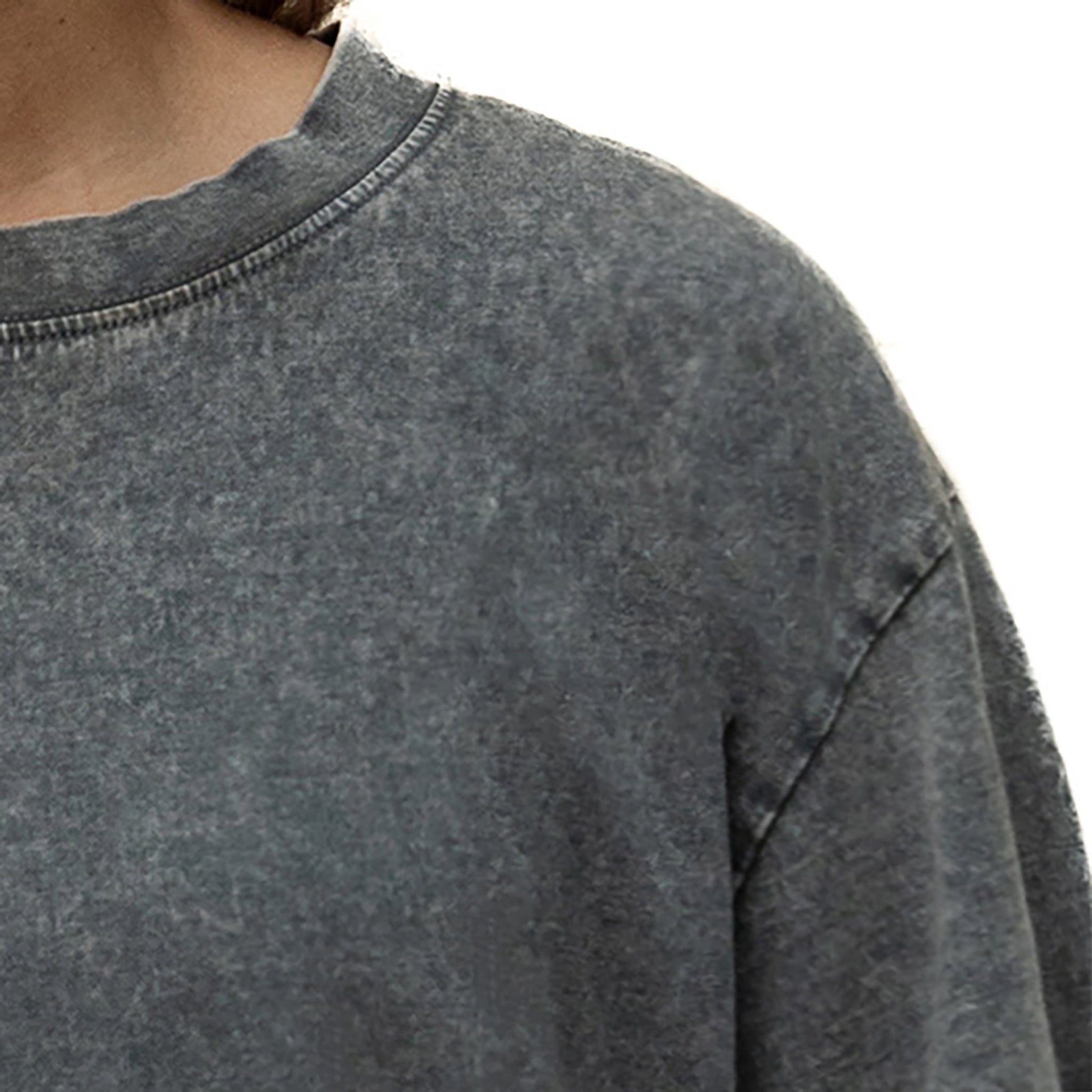 BOISE STATE BRONCOS THROWBACK RELAXED FIT SNOW WASH SHORT SLEEVE CLASSIC CREWNECK TEE WITH RIBBED NECKLINE - The Club