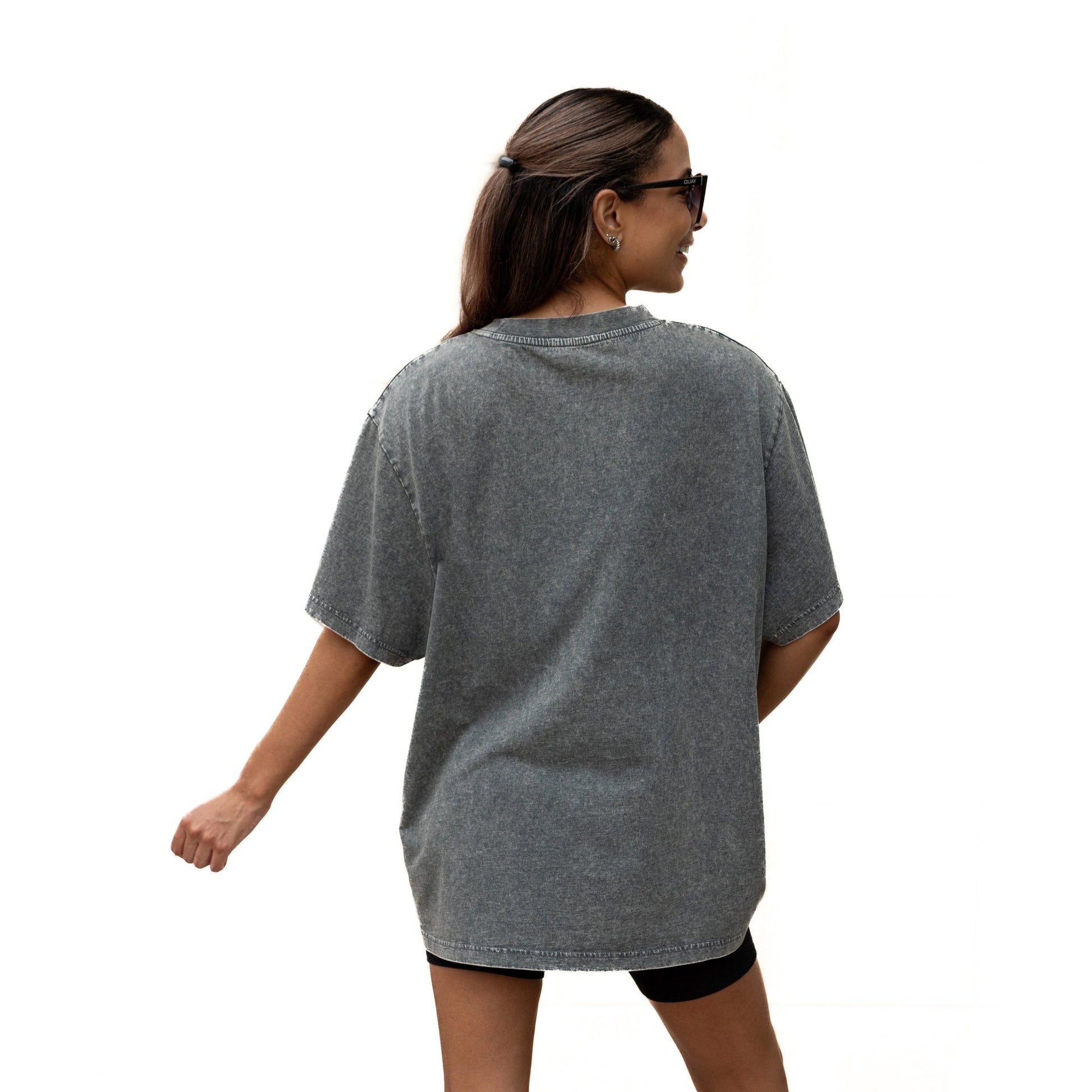 BOISE STATE BRONCOS THROWBACK RELAXED FIT SNOW WASH SHORT SLEEVE CLASSIC CREWNECK TEE WITH RIBBED NECKLINE - The Club