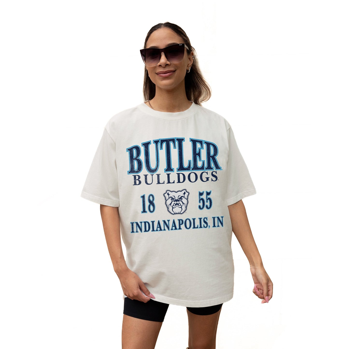 BUTLER BULLDOGS UNITY RELAXED FIT SHORT SLEEVE CLASSIC CREWNECK TEE WITH RIBBED NECKLINE