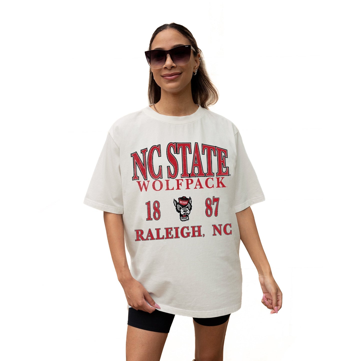 NORTH CAROLINA STATE WOLFPACK UNITY RELAXED FIT SHORT SLEEVE CLASSIC CREWNECK TEE WITH RIBBED NECKLINE