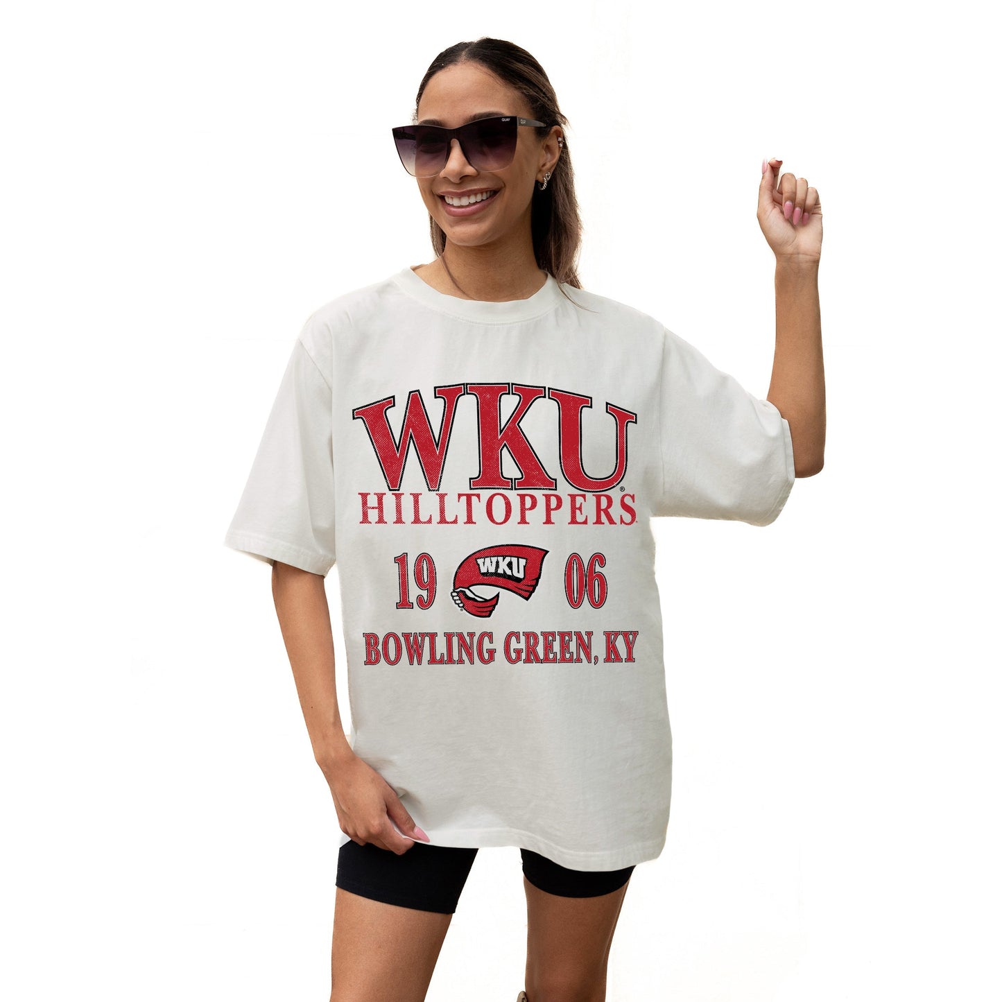 WESTERN KENTUCKY HILLTOPPERS UNITY RELAXED FIT SHORT SLEEVE CLASSIC CREWNECK TEE WITH RIBBED NECKLINE