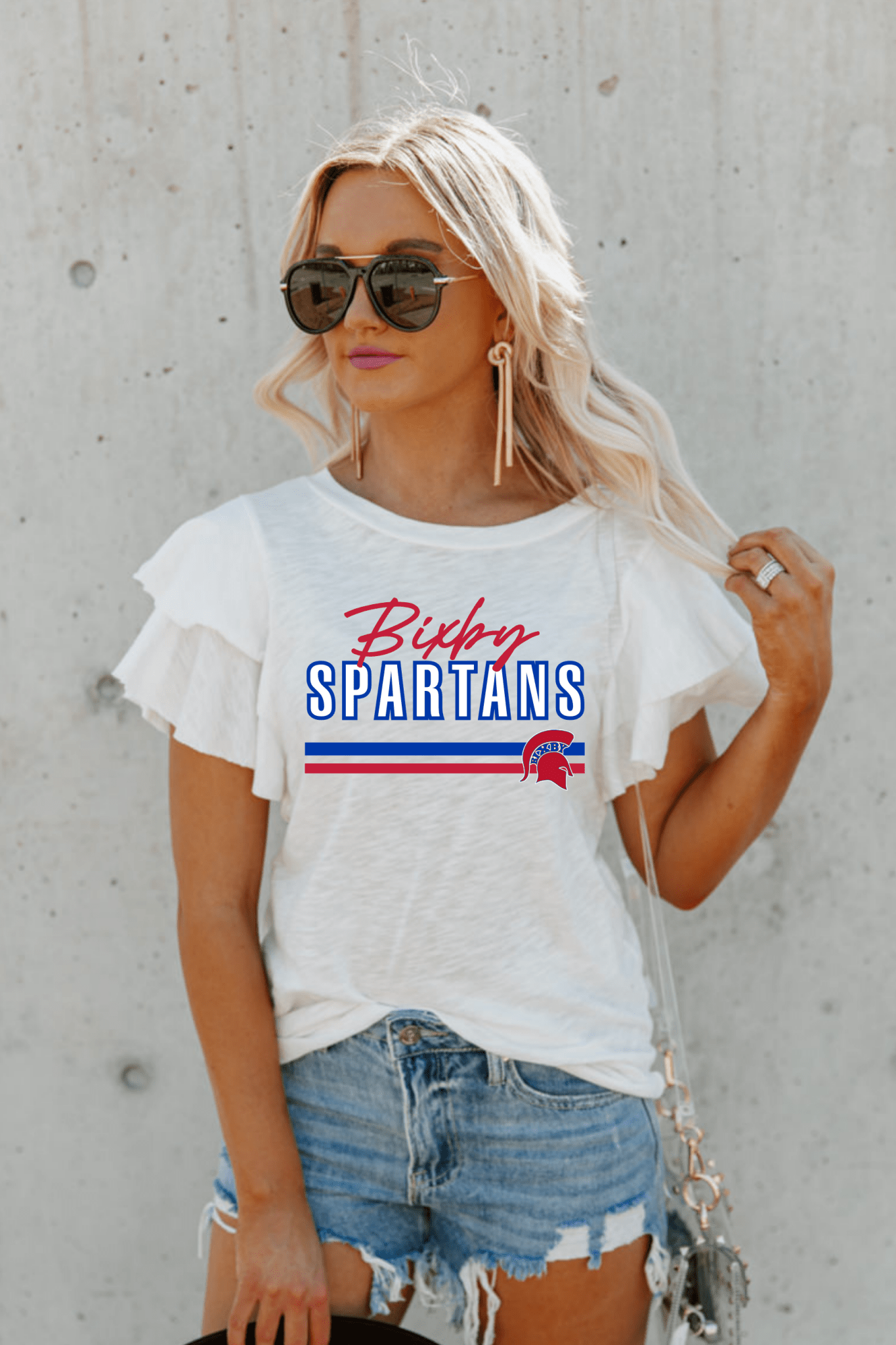 BIXBY SPARTANS FLUTTER SLEEVE TEE - The Club