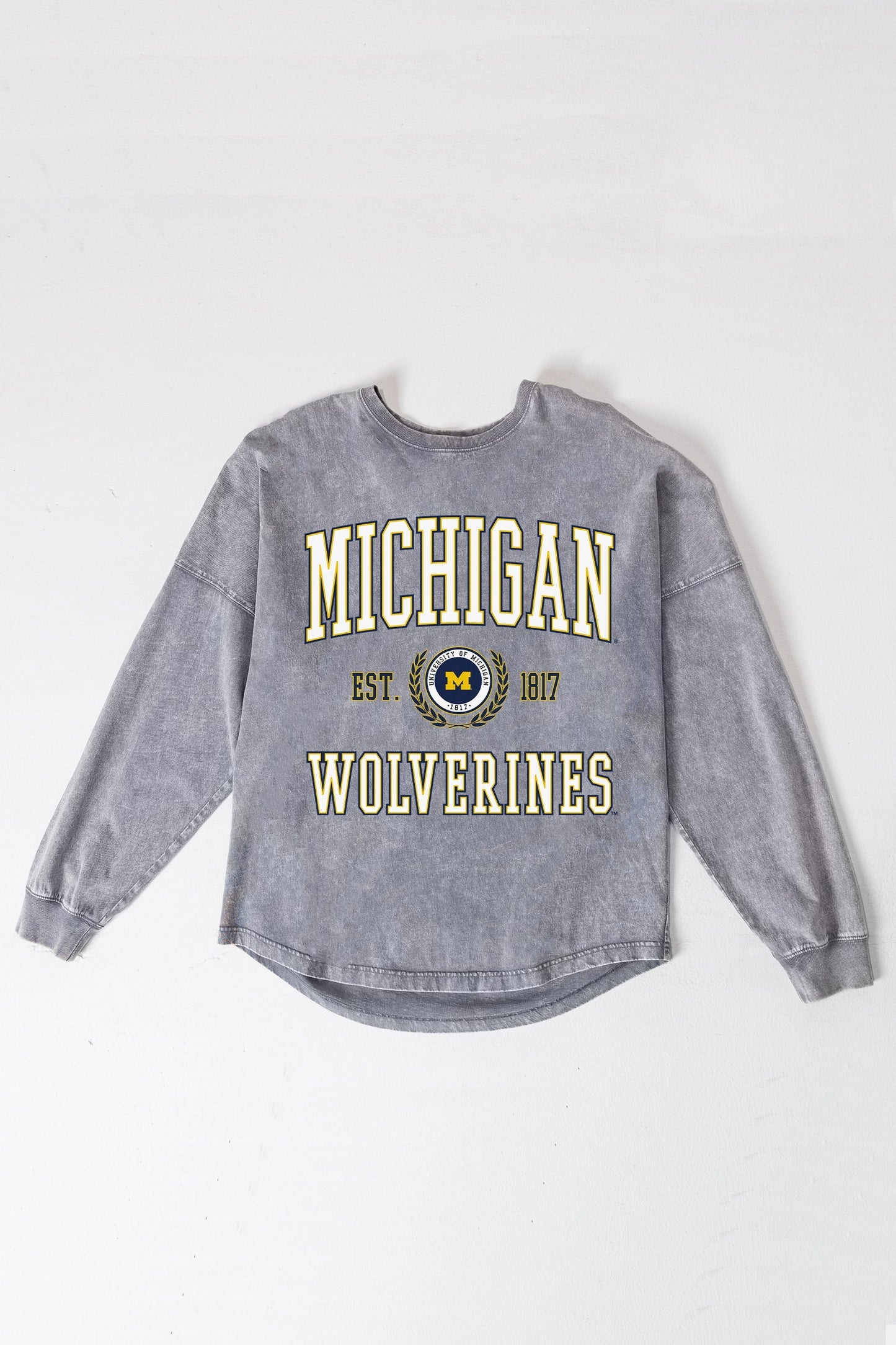 MICHIGAN WOLVERINES FINAL SCORE FADED WASH PULLOVER