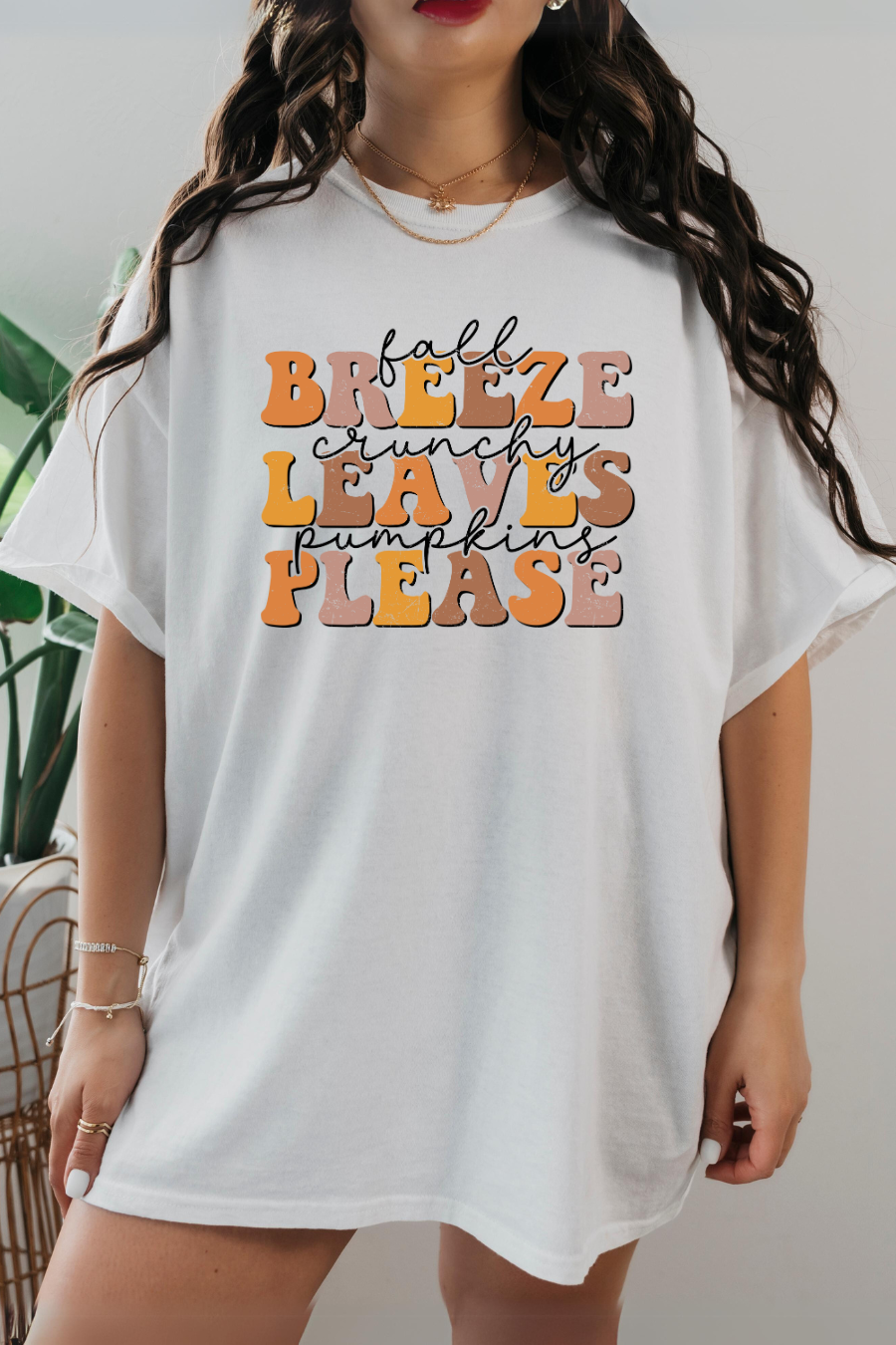Thanksgiving Fall Favorite Things Womens Graphic Short Sleeve Crewneck Tee