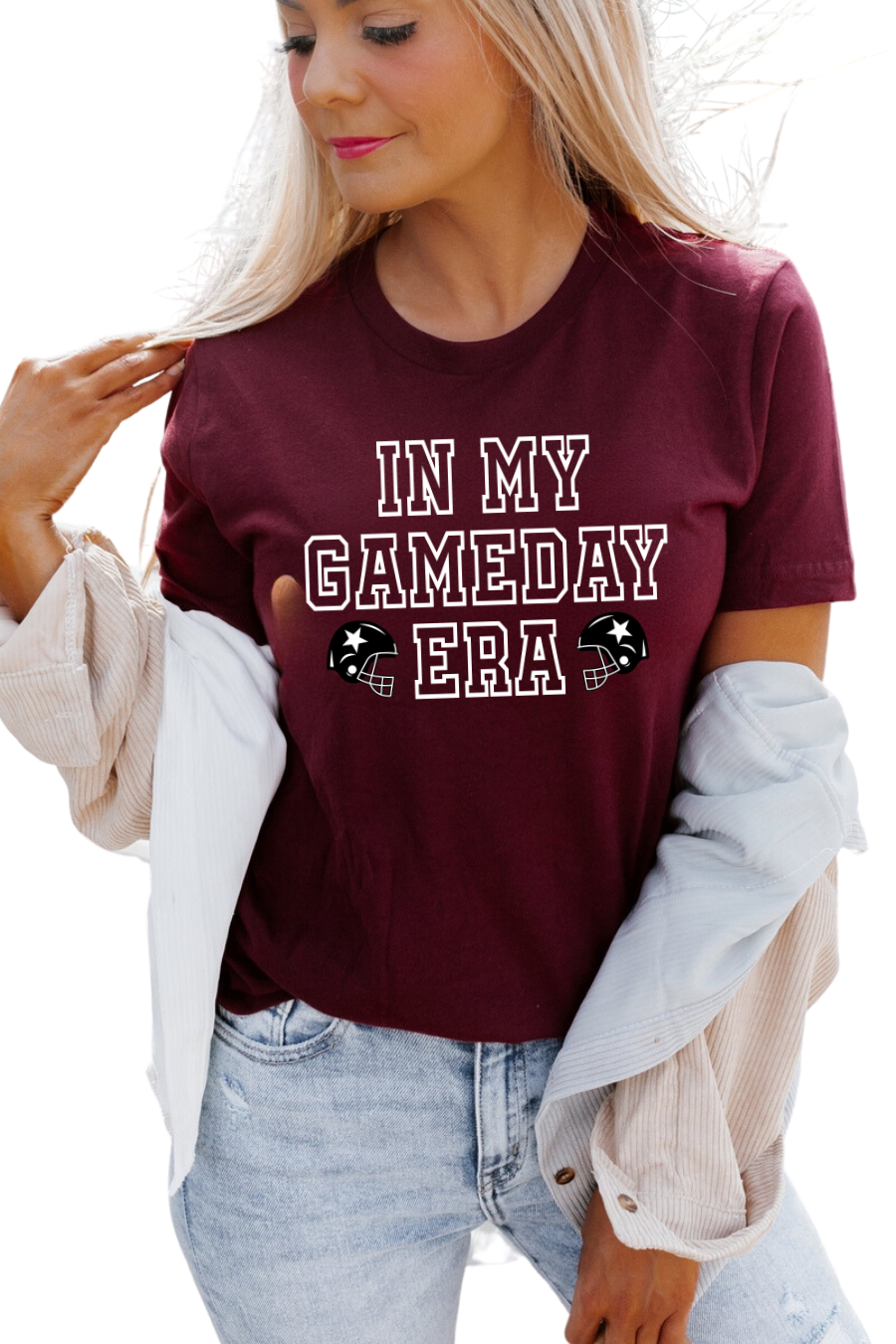 Game Day Football In My Gameday Era Graphic Short Sleeve Crewneck Tee