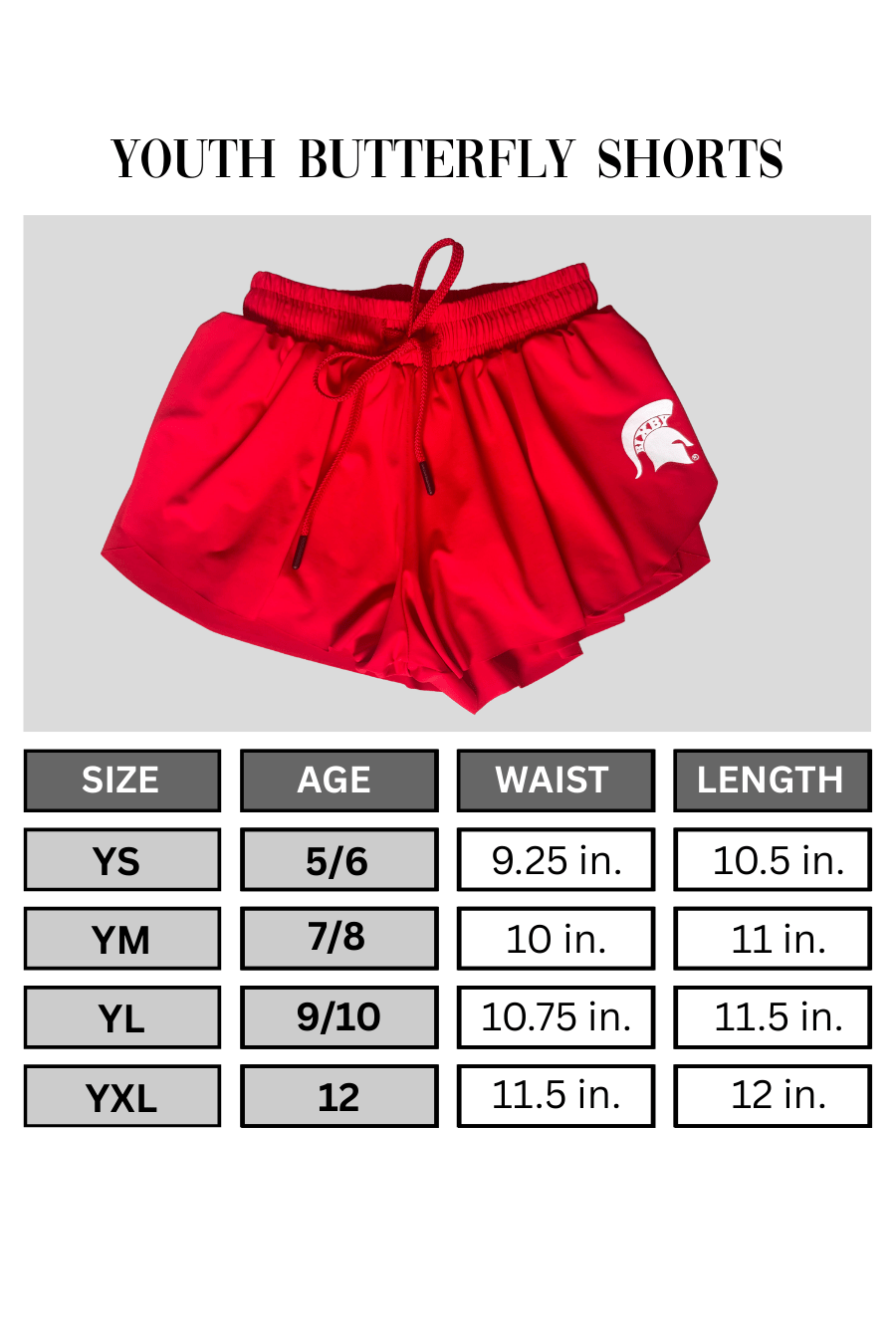BIXBY SPARTANS YOUTH BUTTERLY SHORTS - The Club