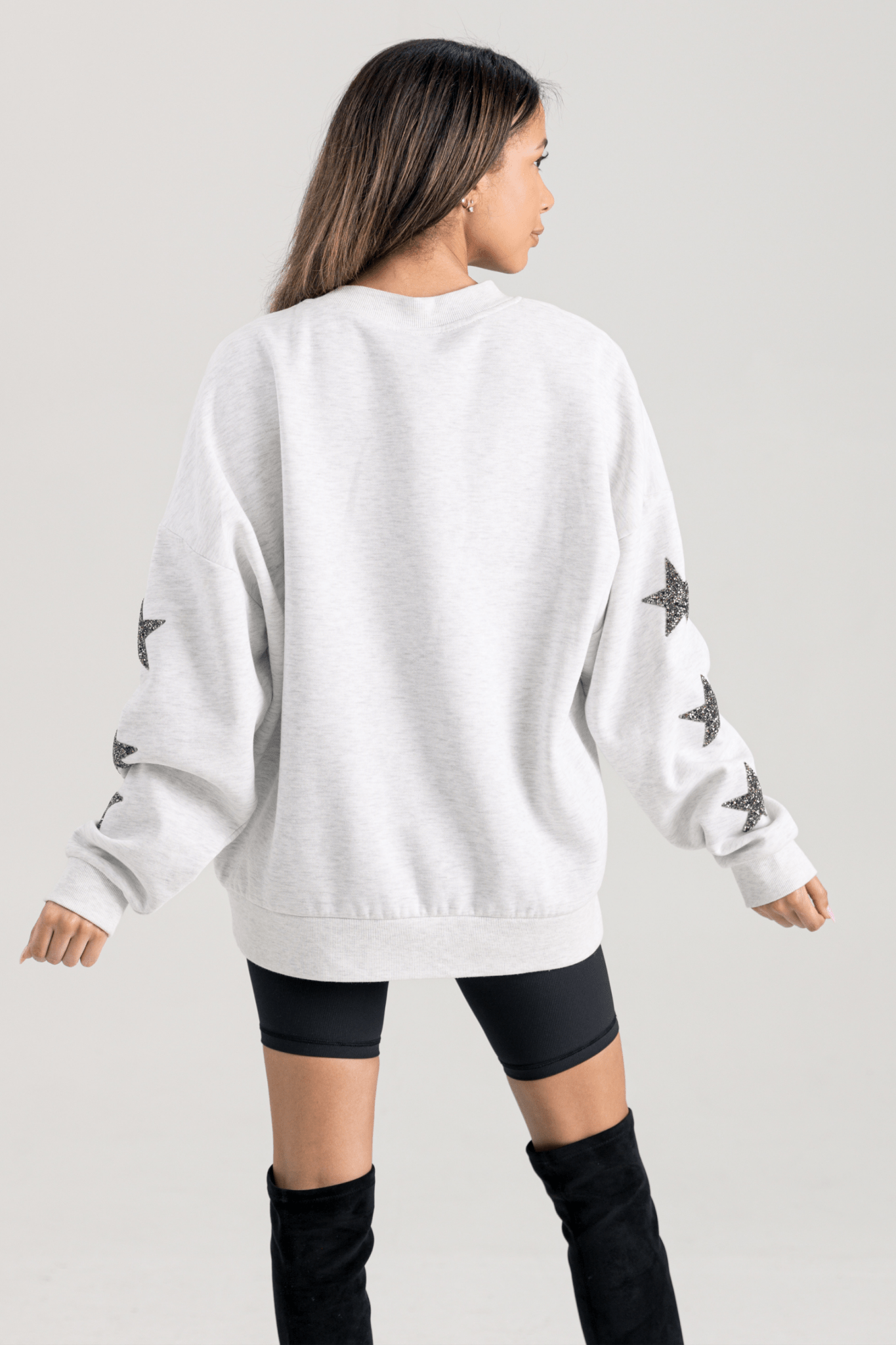 STILLWATER PIONEERS EMBELLISHED STAR SLEEVE CREWNECK SWEATSHIRT - The Club