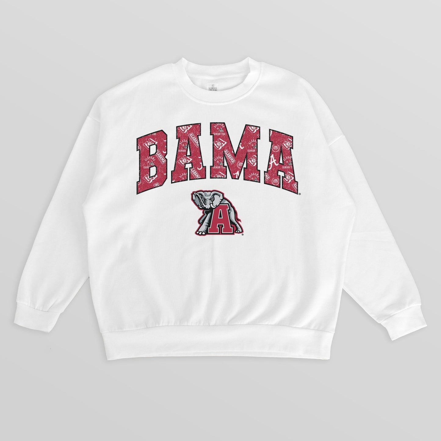 ALABAMA CRIMSON TIDE SWEET PLAY PREMIUM FLEECE DROP SHOULDER CREWNECK PULLOVER