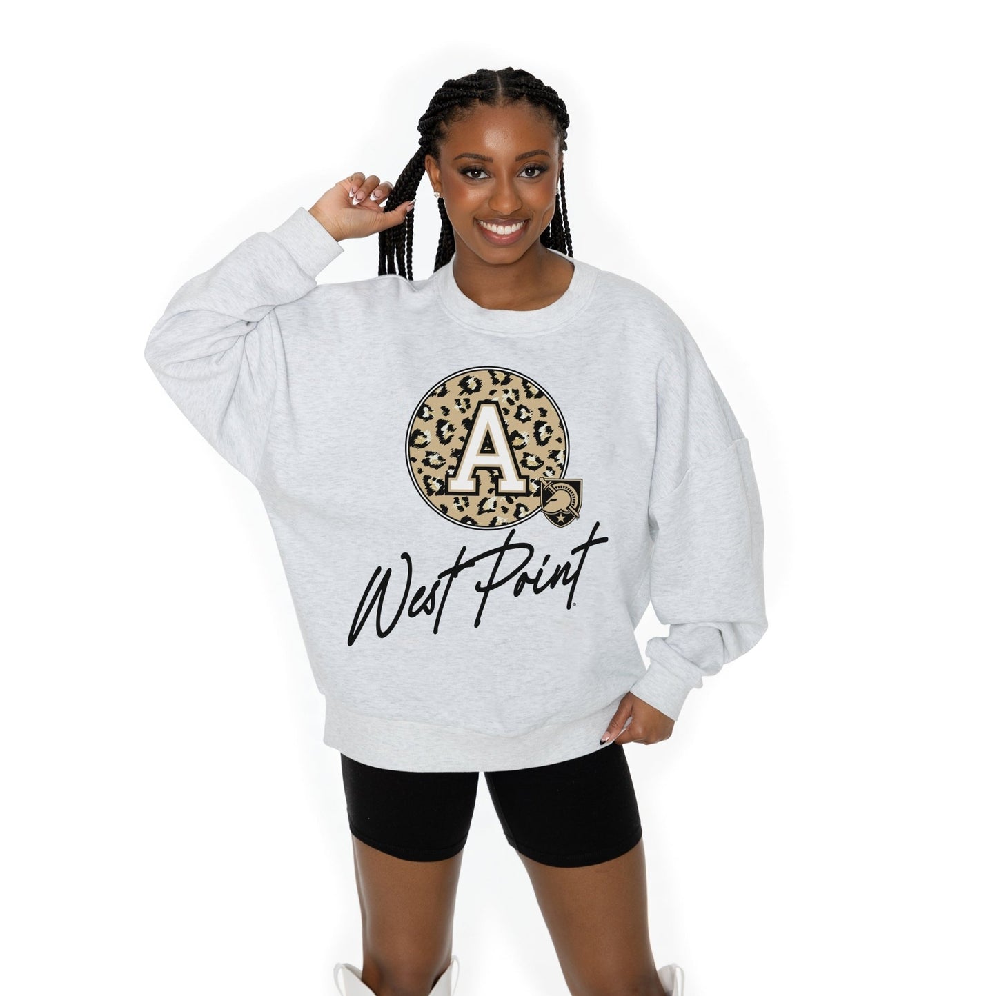 ARMY BLACK KNIGHTS GOING WILD LONG SLEEVE UNISEX FIT PREMIUM FLEECE CREWNECK SWEATSHIRT WITH RIBBED KNIT NECKLINE, WRIST, AND WAISTBAND - The Club