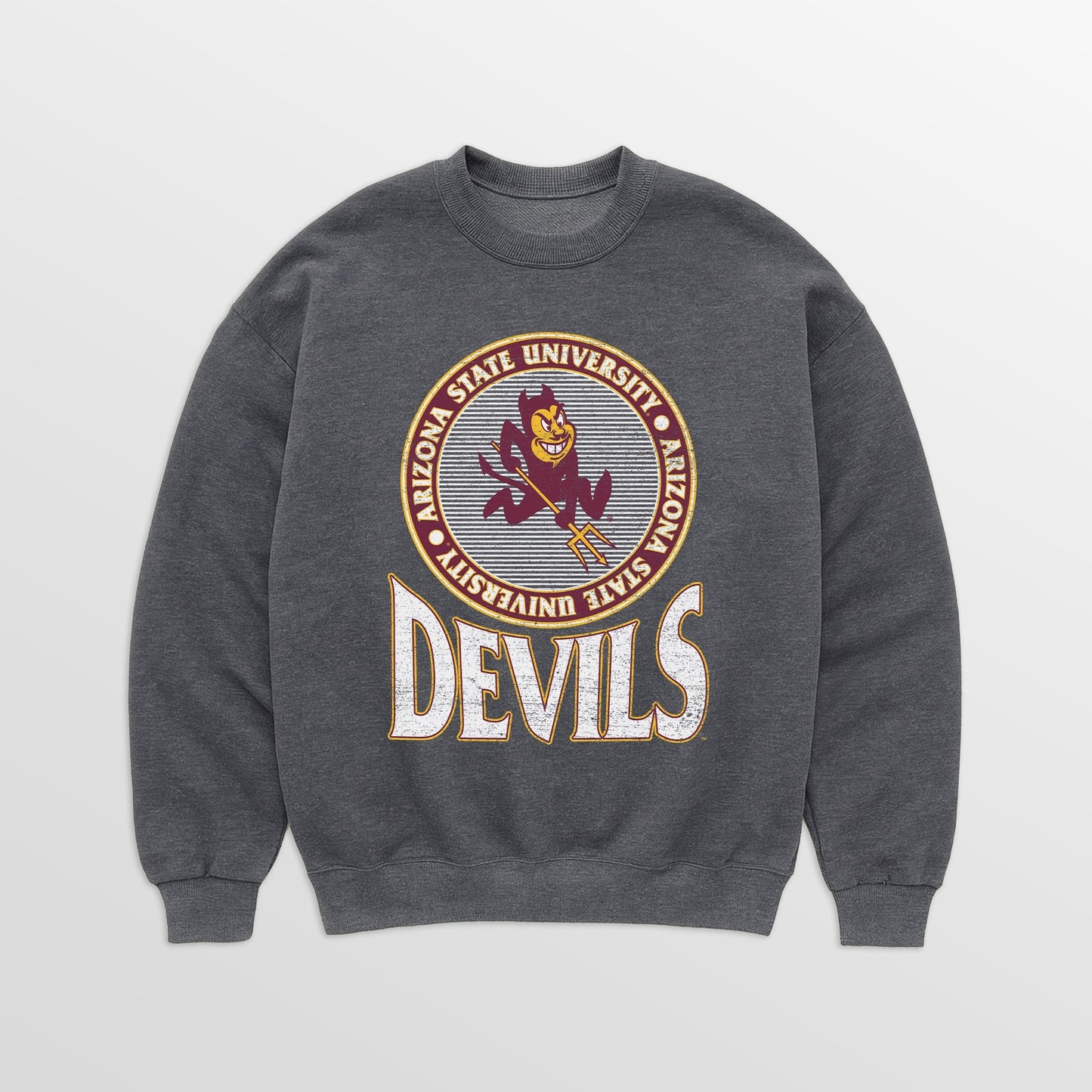 ARIZONA STATE SUN DEVILS SATURDAY SEAL PREMIUM FLEECE DROP SHOULDER CREWNECK PULLOVER