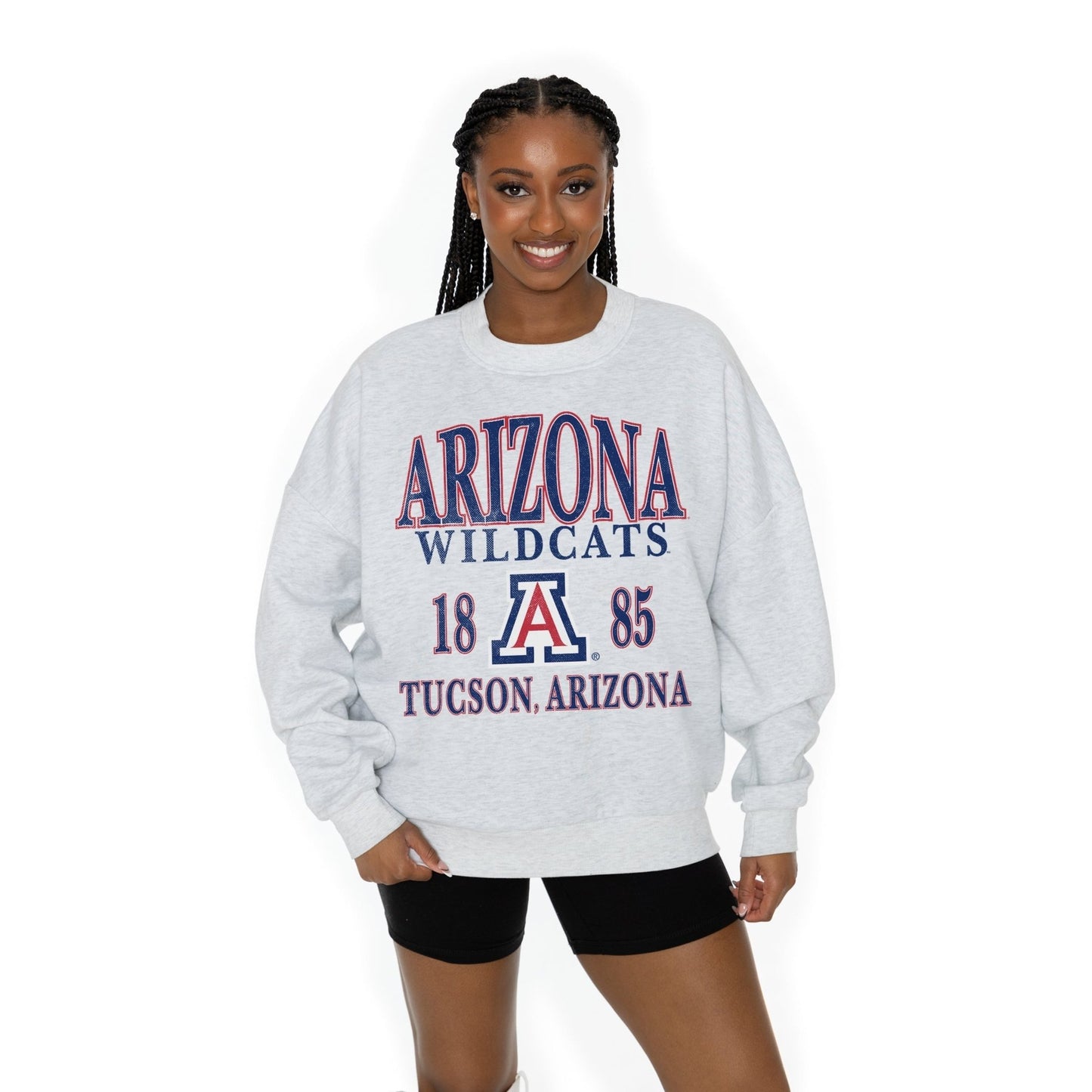 ARIZONA WILDCATS ALLEGIANCE LONG SLEEVE UNISEX FIT PREMIUM FLEECE CREWNECK SWEATSHIRT WITH RIBBED KNIT NECKLINE, WRIST, AND WAISTBAND - The Club