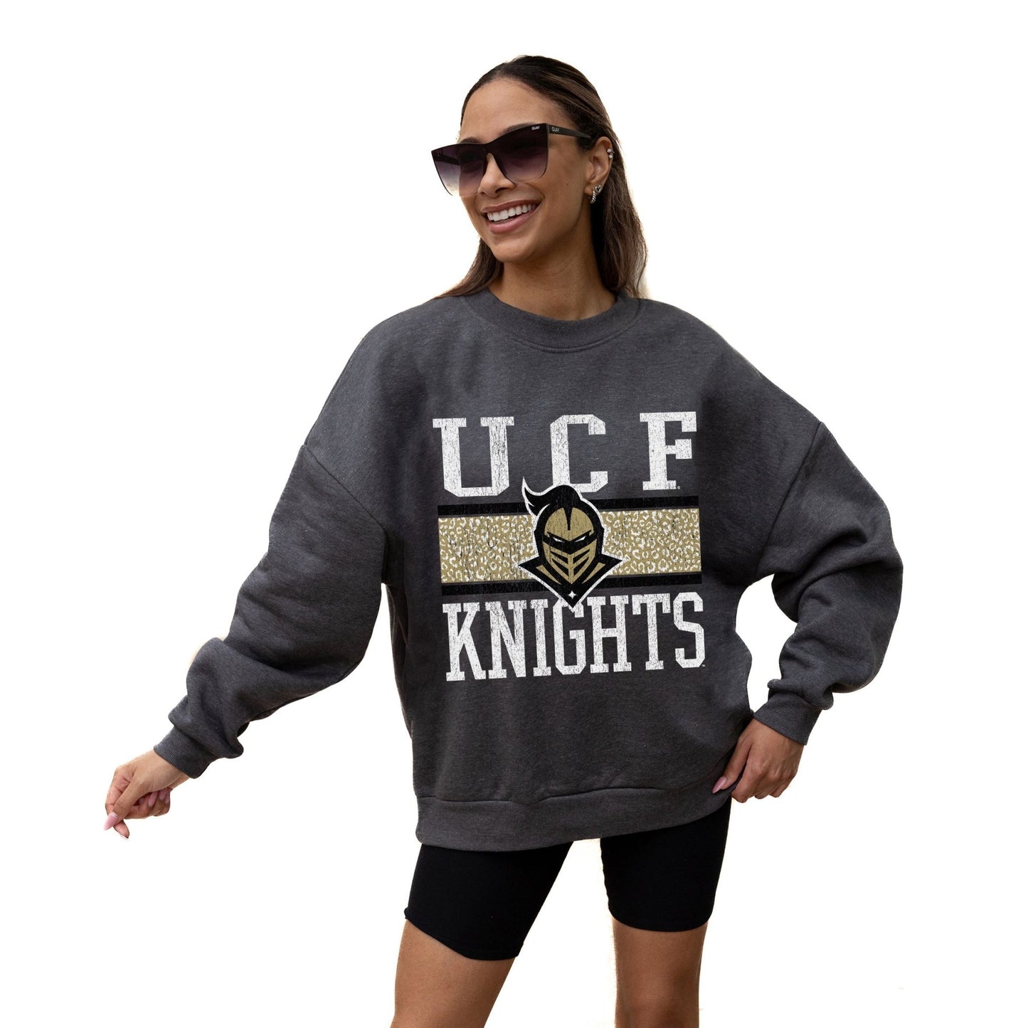 CENTRAL FLORIDA KNIGHTS WILD TAILGATE LONG SLEEVE UNISEX FIT PREMIUM FLEECE CREWNECK SWEATSHIRT WITH RIBBED KNIT NECKLINE, WRIST, AND WAISTBAND - The Club