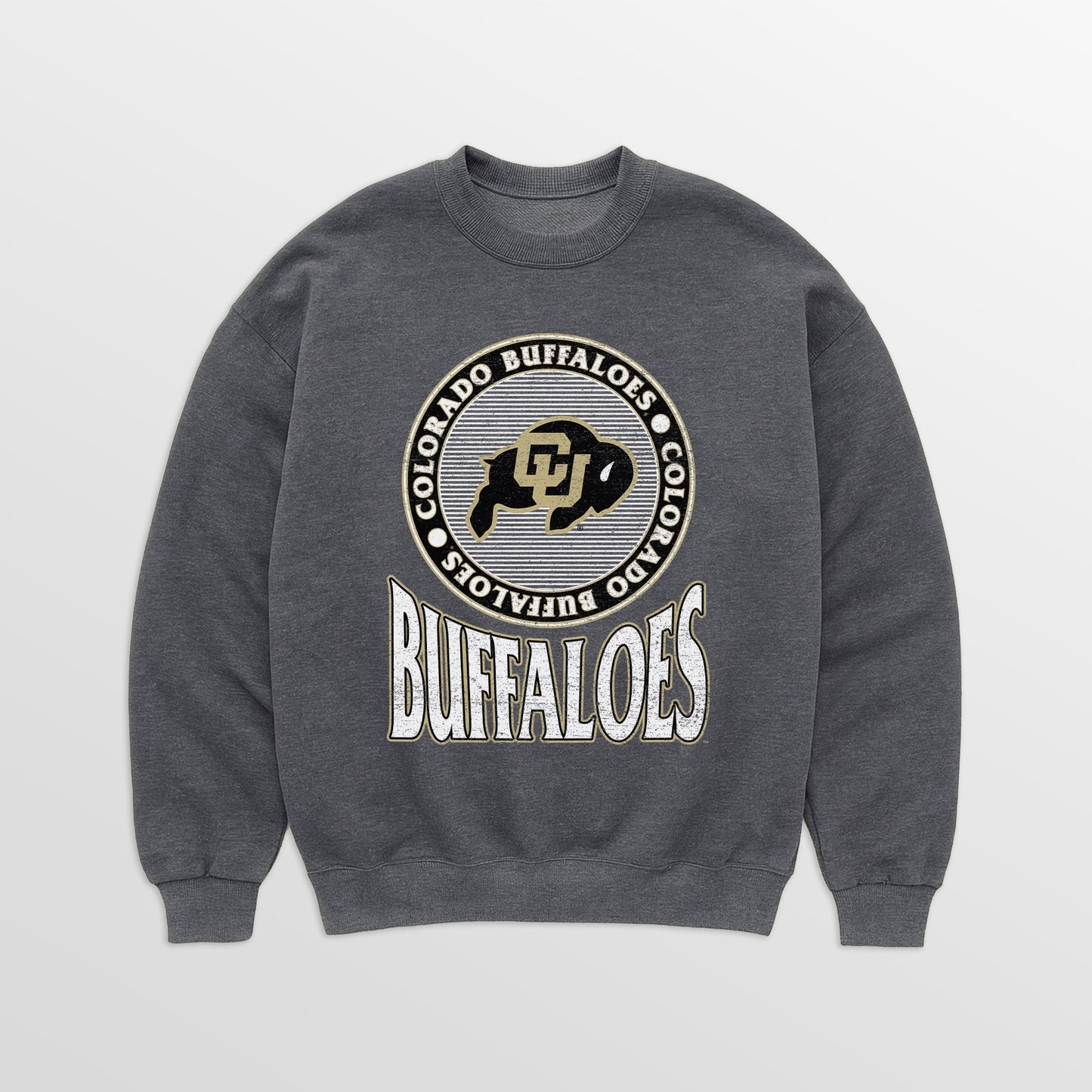 COLORADO BUFFALOES SATURDAY SEAL PREMIUM FLEECE DROP SHOULDER CREWNECK PULLOVER