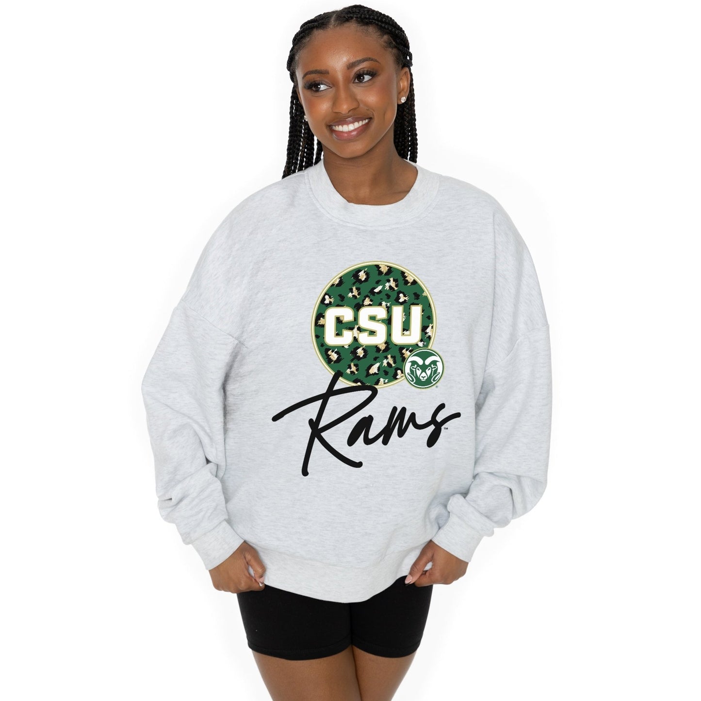 COLORADO STATE RAMS GOING WILD LONG SLEEVE UNISEX FIT PREMIUM FLEECE CREWNECK SWEATSHIRT WITH RIBBED KNIT NECKLINE, WRIST, AND WAISTBAND - The Club