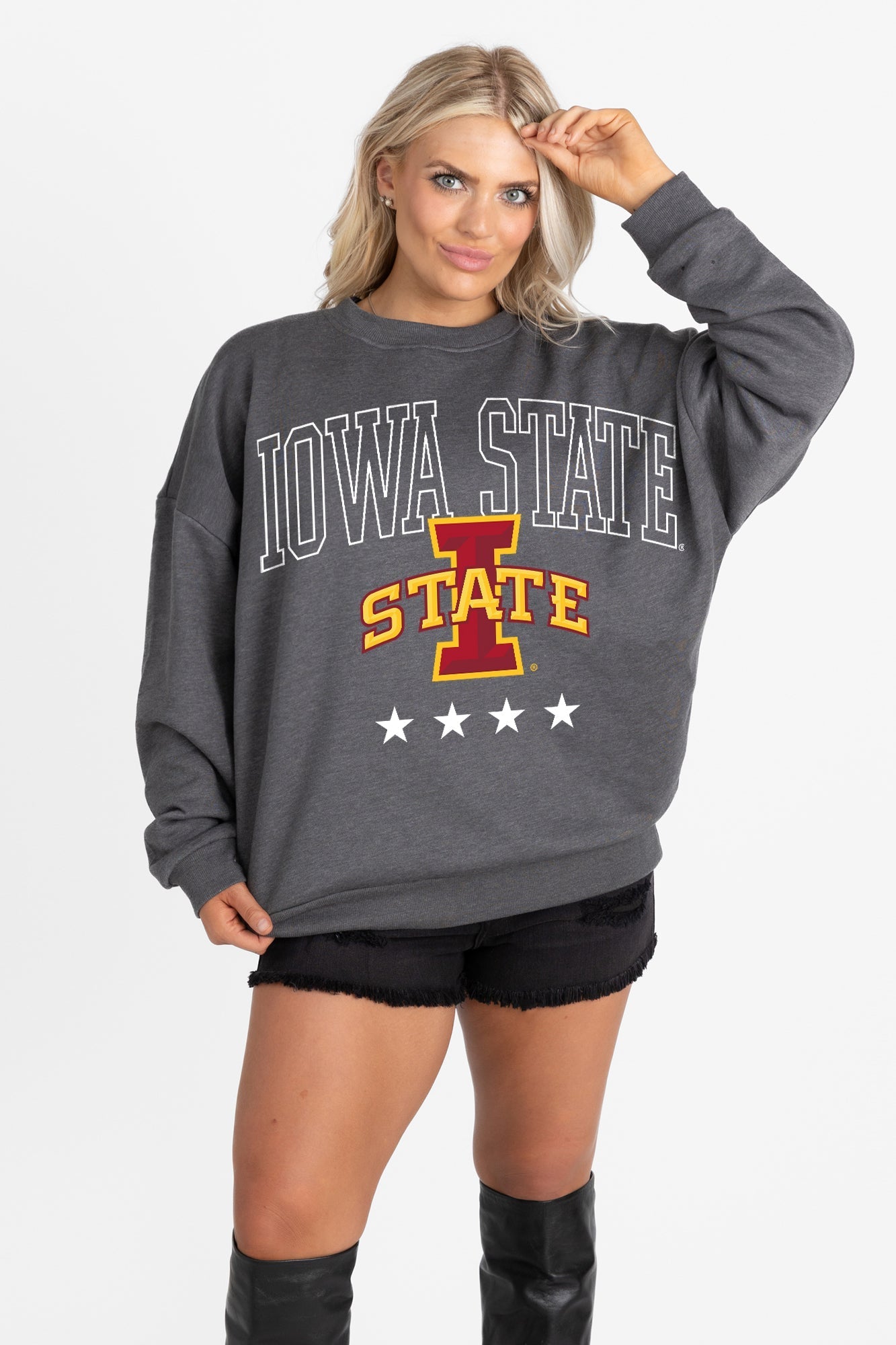 IOWA STATE CYCLONES RISING STAR PREMIUM FLEECE CREWNECK PULLOVER