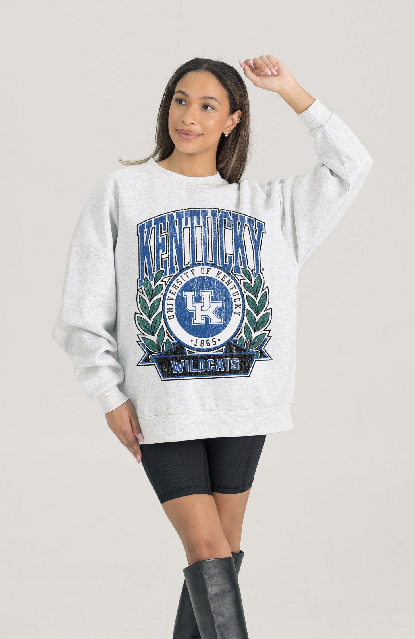 KENTUCKY WILDCATS HERITAGE PREMIUM FLEECE DROP SHOULDER CREWNECK PULLOVER