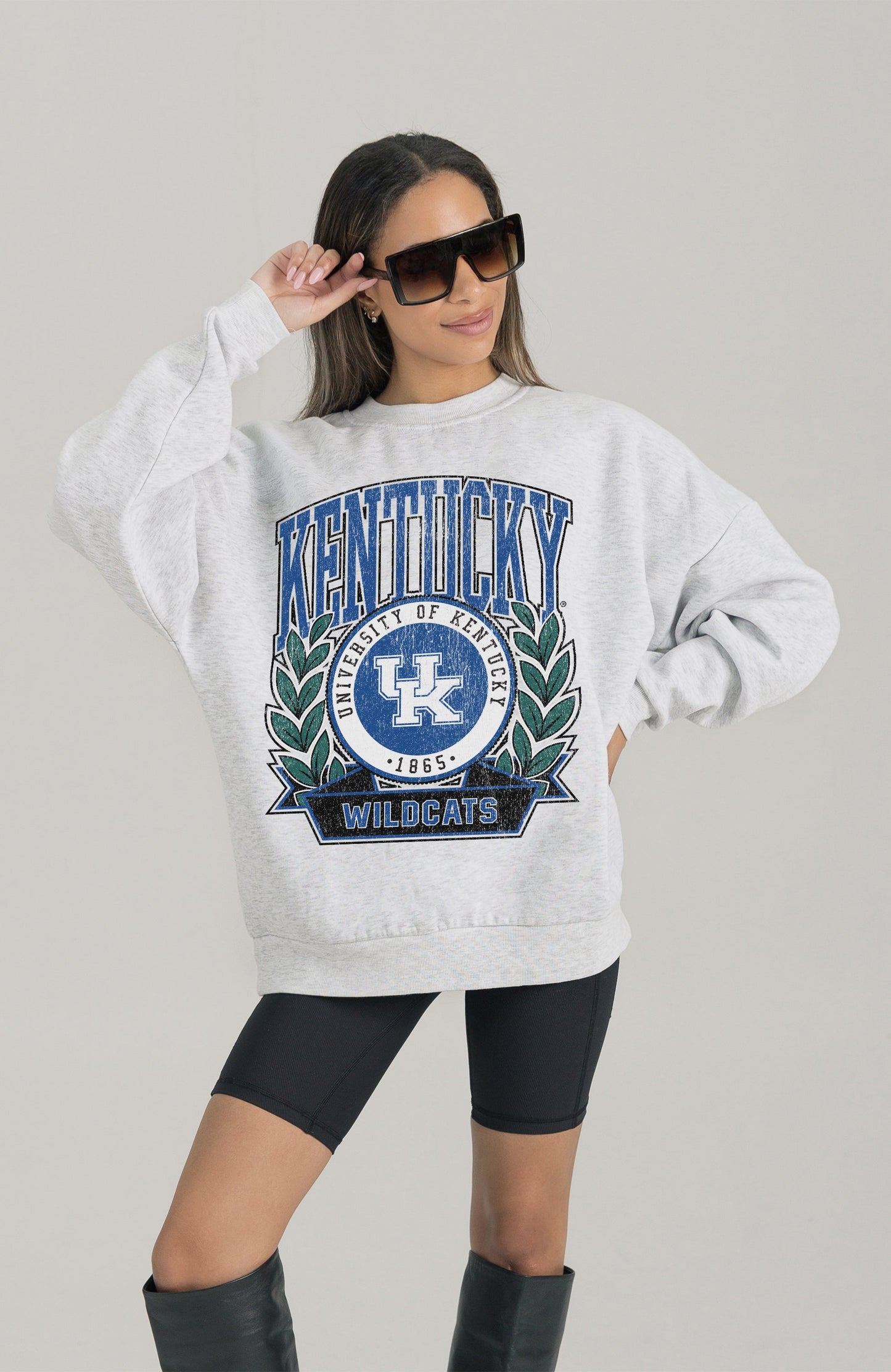 KENTUCKY WILDCATS HERITAGE PREMIUM FLEECE DROP SHOULDER CREWNECK PULLOVER