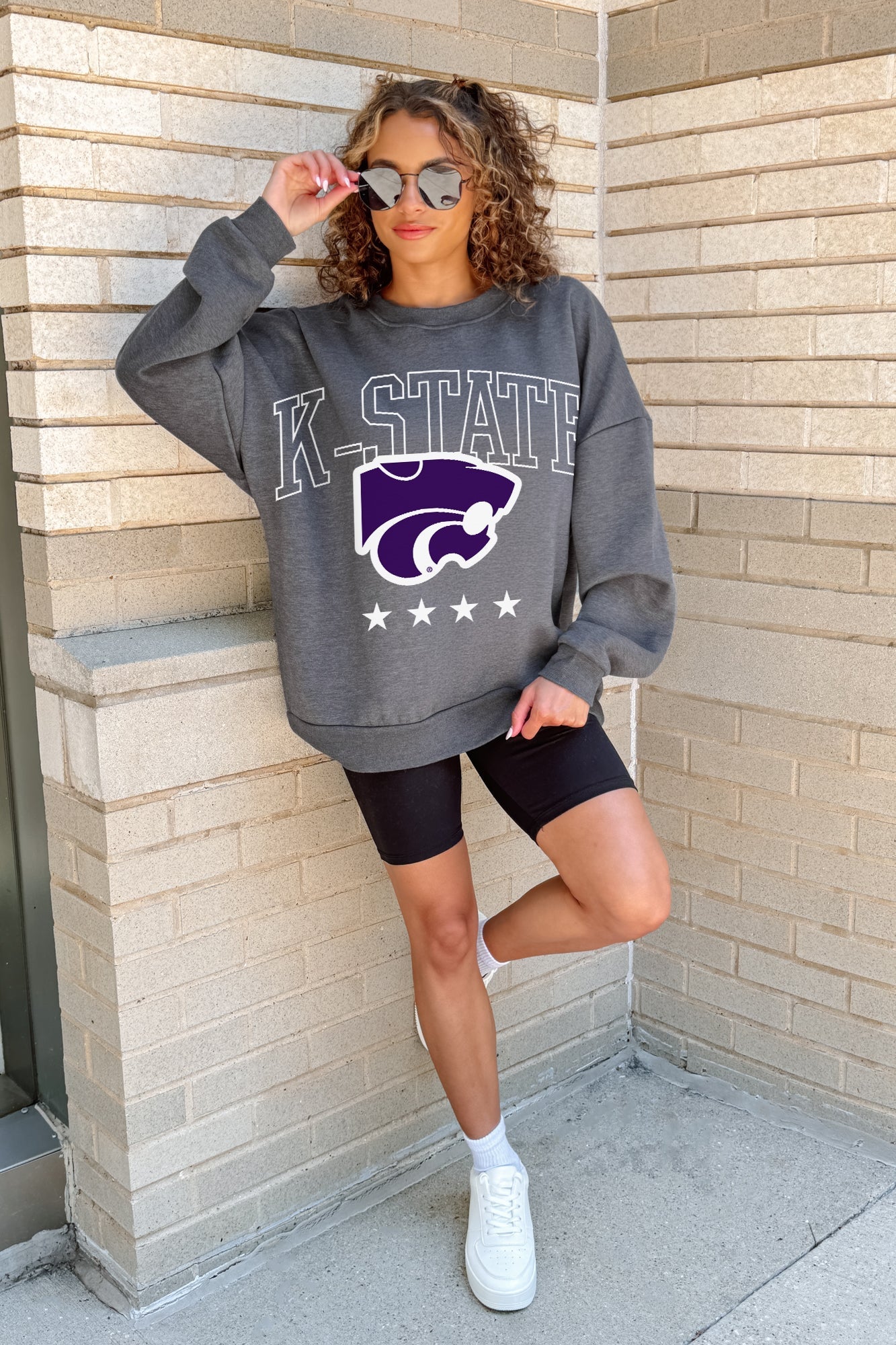 KANSAS STATE WILDCATS RISING STAR PREMIUM FLEECE CREWNECK PULLOVER