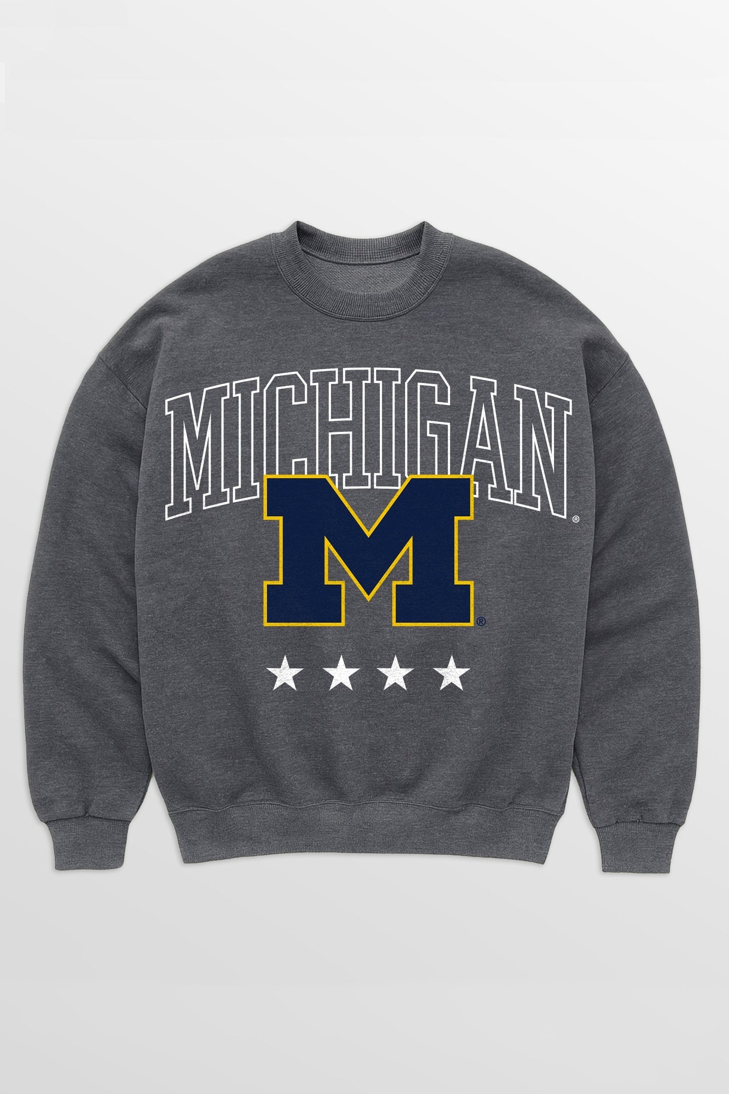 MICHIGAN WOLVERINES RISING STAR PREMIUM FLEECE CREWNECK PULLOVER