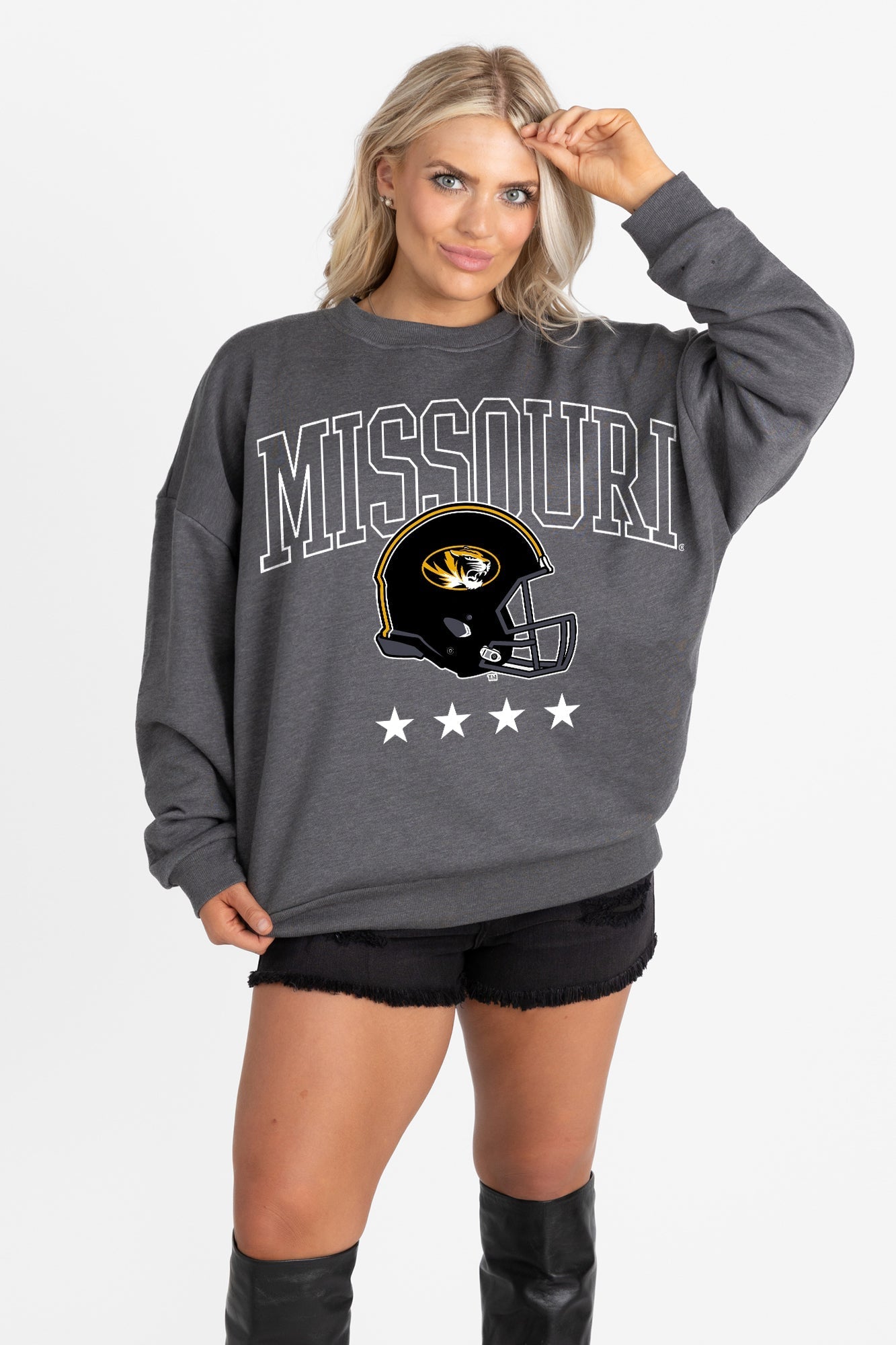 MISSOURI TIGERS RISING STAR PREMIUM FLEECE CREWNECK PULLOVER