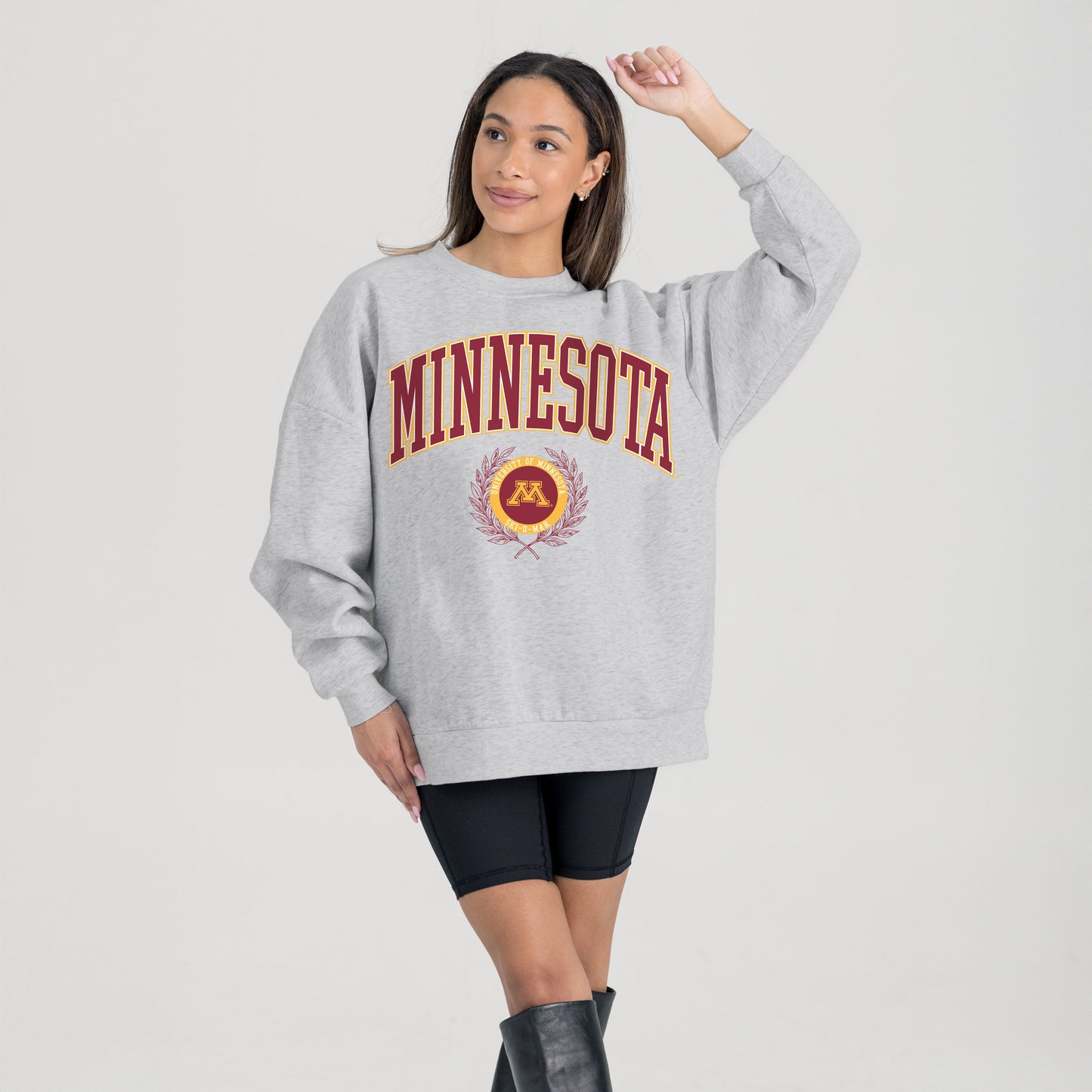 MINNESOTA GOLDEN GOPHERS TRADITION REFINED PREMIUM FLEECE CREWNECK PULLOVER