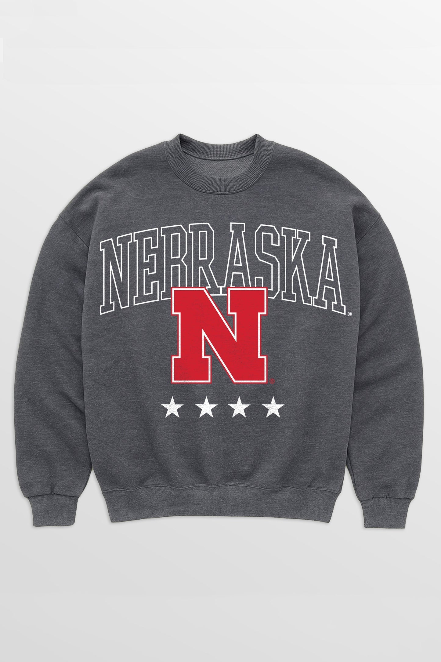 NEBRASKA CORNHUSKERS RISING STAR PREMIUM FLEECE CREWNECK PULLOVER