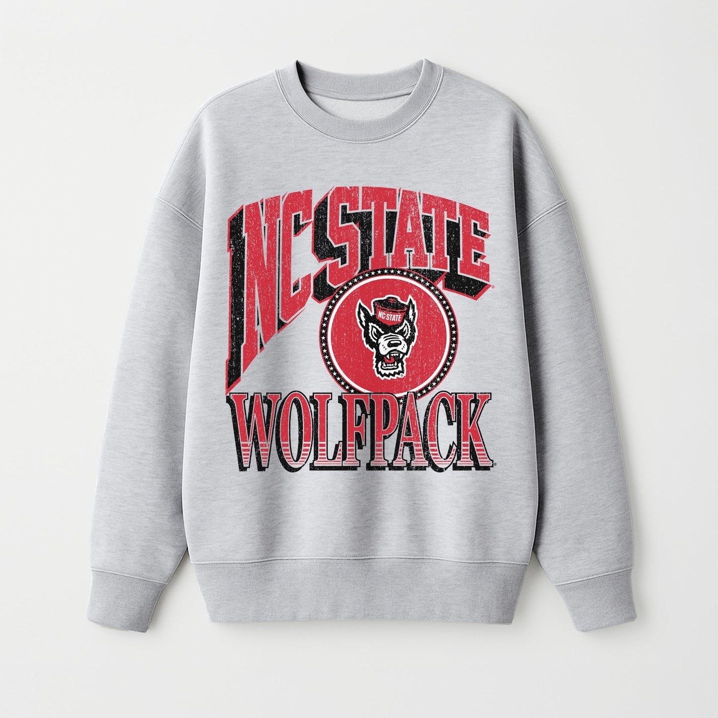 NORTH CAROLINA STATE WOLFPACK GAME ON PREMIUM FLEECE DROP SHOULDER CREWNECK PULLOVER