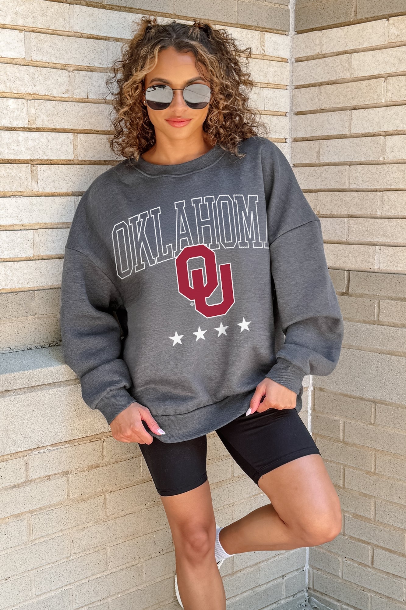OKLAHOMA SOONERS RISING STAR PREMIUM FLEECE CREWNECK PULLOVER