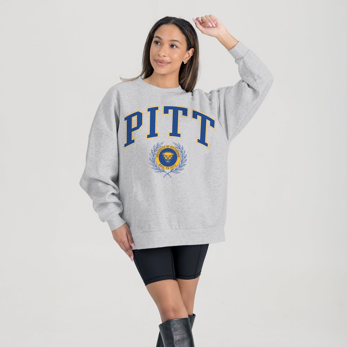 PITTSBURGH PANTHERS TRADITION REFINED PREMIUM FLEECE CREWNECK PULLOVER