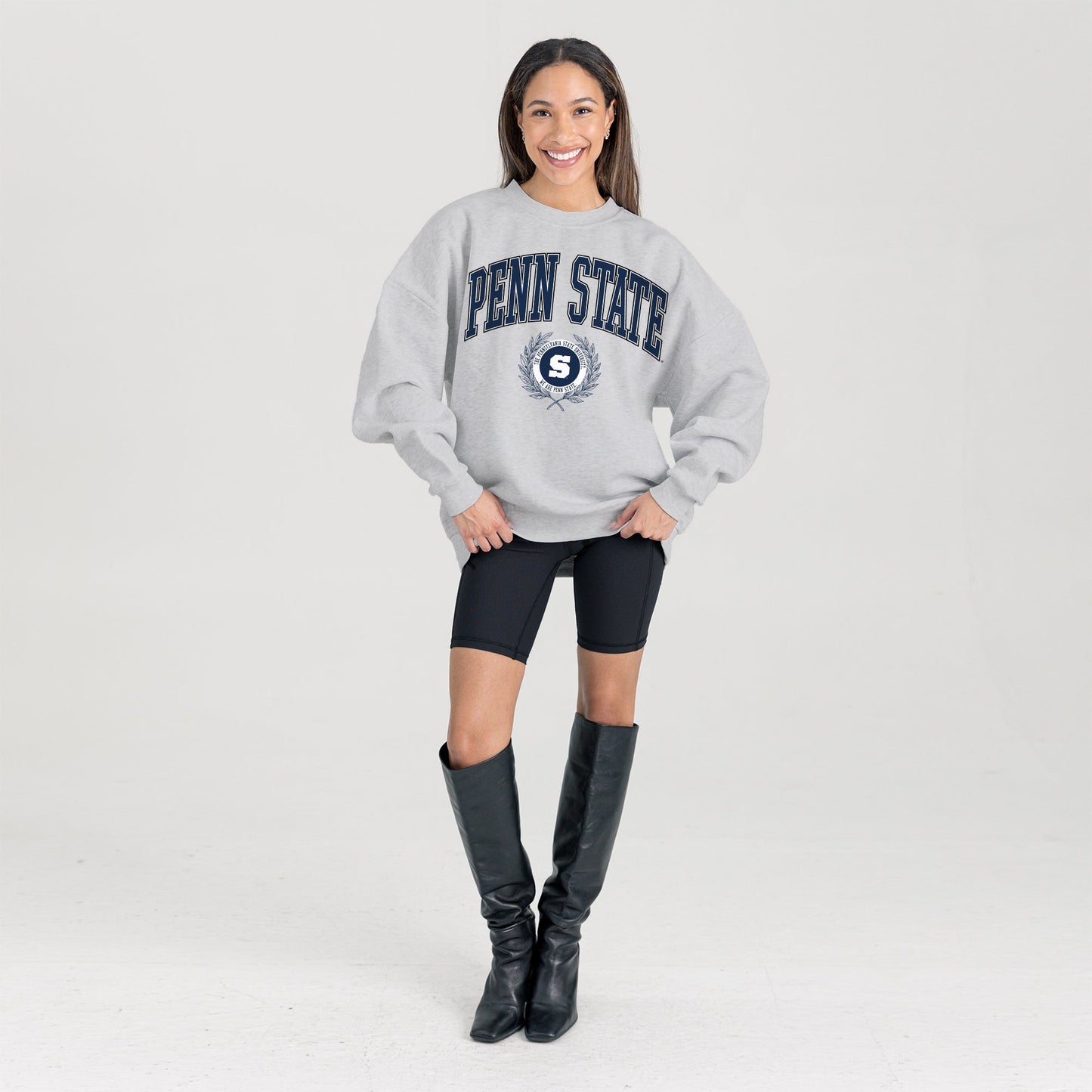 PENN STATE NITTANY LIONS TRADITION REFINED PREMIUM FLEECE CREWNECK PULLOVER