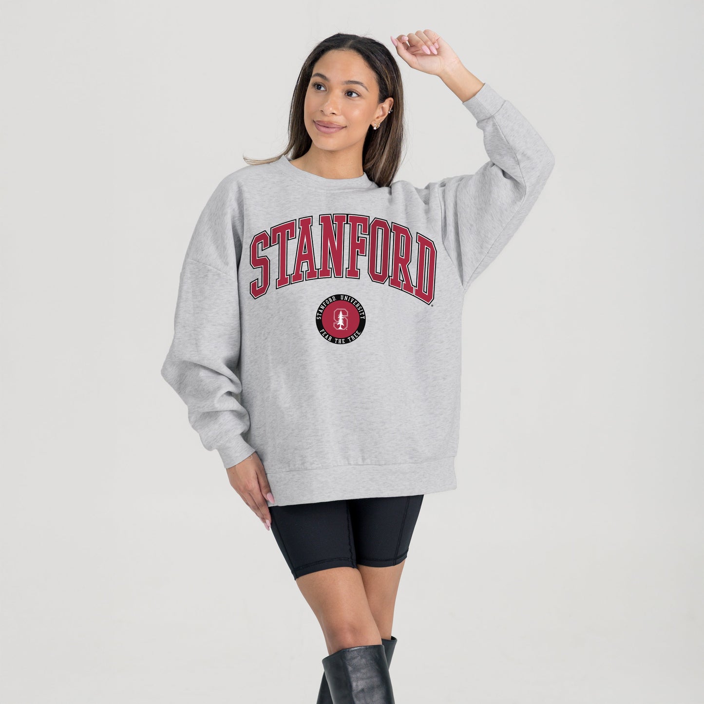 STANFORD CARDINAL TRADITION REFINED PREMIUM FLEECE CREWNECK PULLOVER