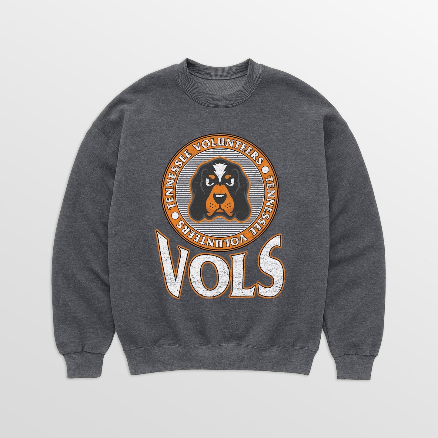 TENNESSEE VOLUNTEERS SATURDAY SEAL PREMIUM FLEECE DROP SHOULDER CREWNECK PULLOVER