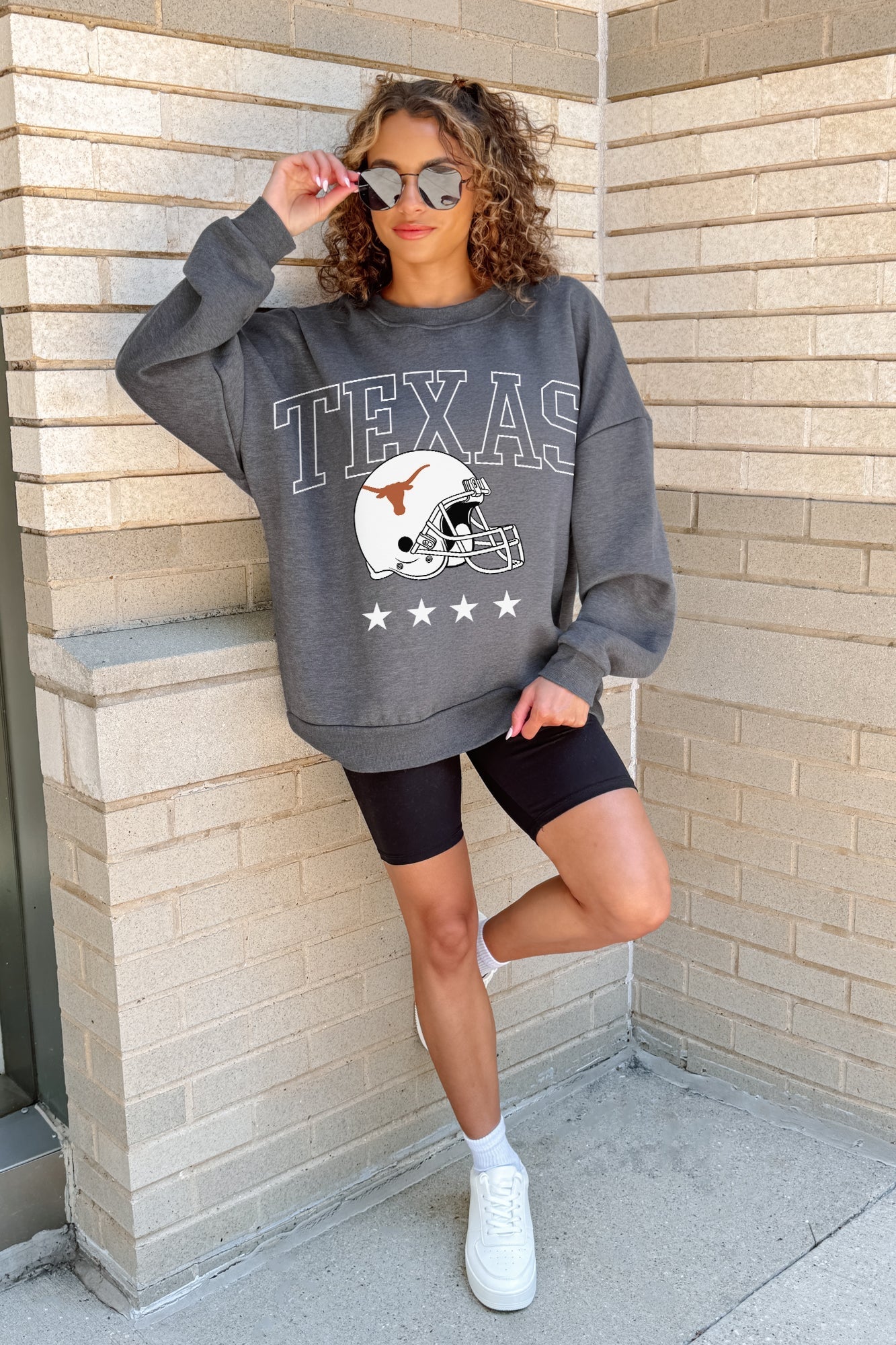 TEXAS LONGHORNS RISING STAR PREMIUM FLEECE CREWNECK PULLOVER