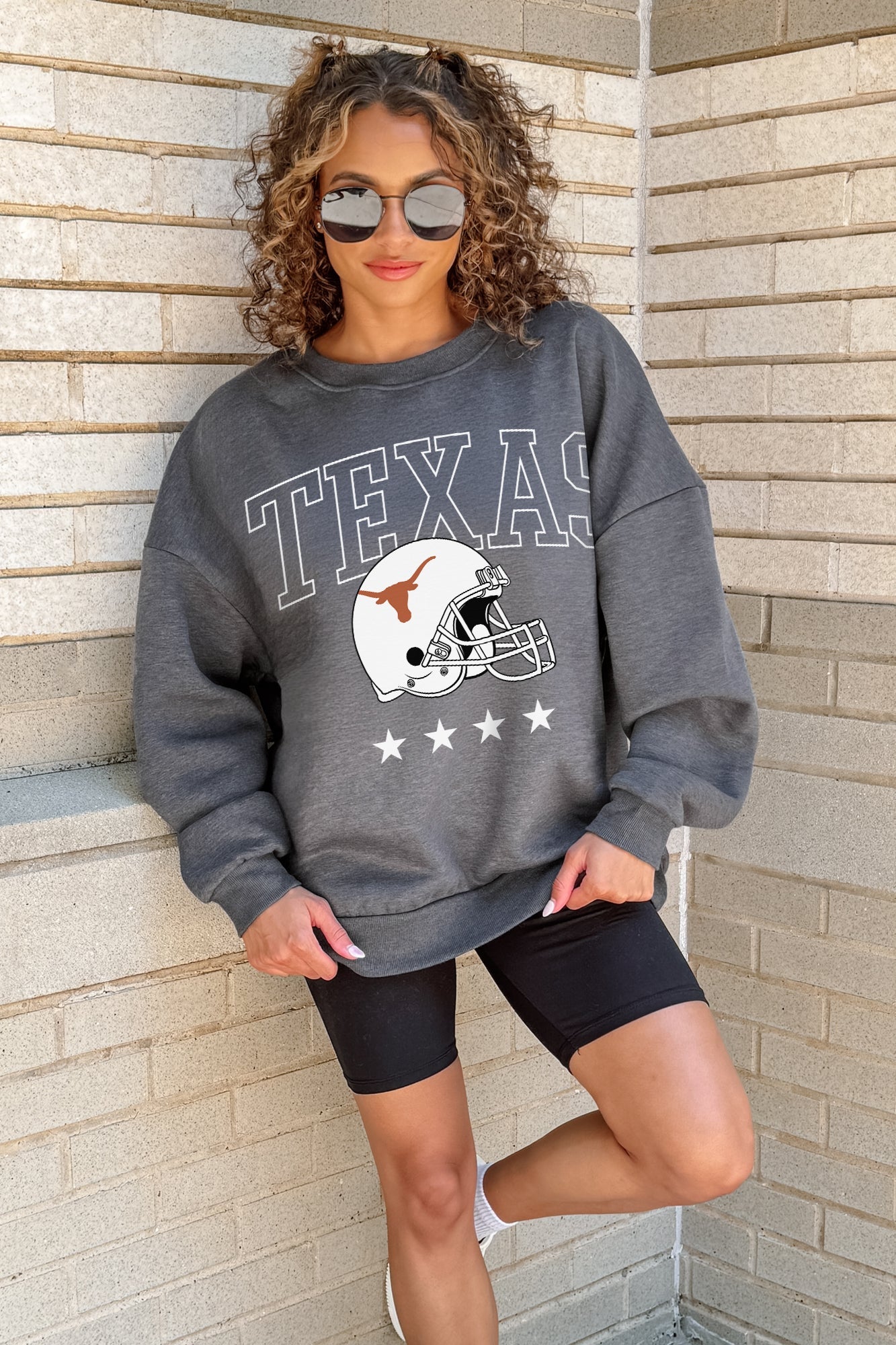 TEXAS LONGHORNS RISING STAR PREMIUM FLEECE CREWNECK PULLOVER