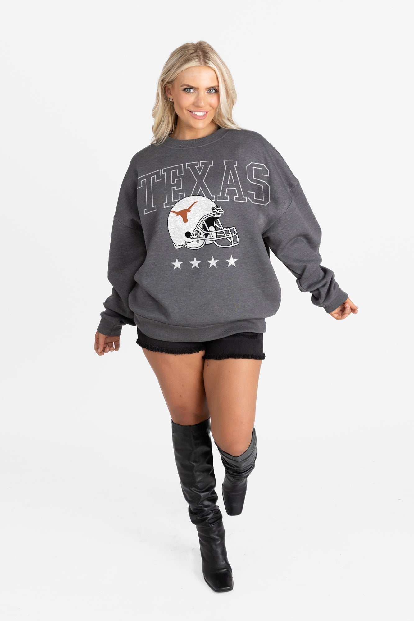 TEXAS LONGHORNS RISING STAR PREMIUM FLEECE CREWNECK PULLOVER