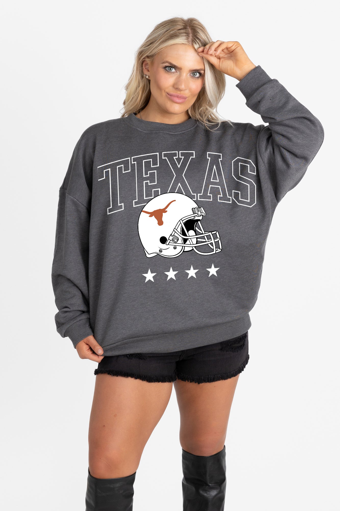 TEXAS LONGHORNS RISING STAR PREMIUM FLEECE CREWNECK PULLOVER