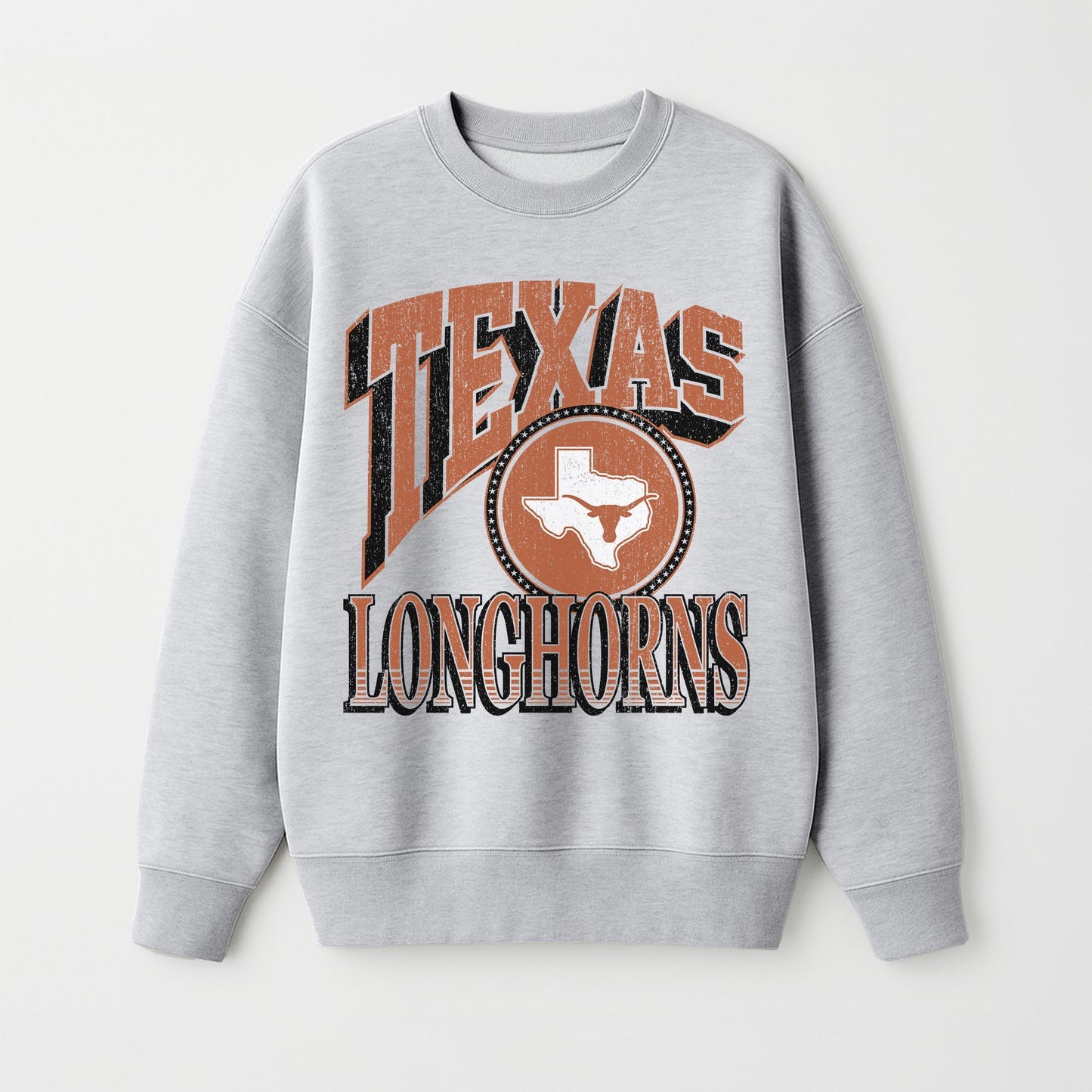 TEXAS LONGHORNS GAME ON PREMIUM FLEECE DROP SHOULDER CREWNECK PULLOVER