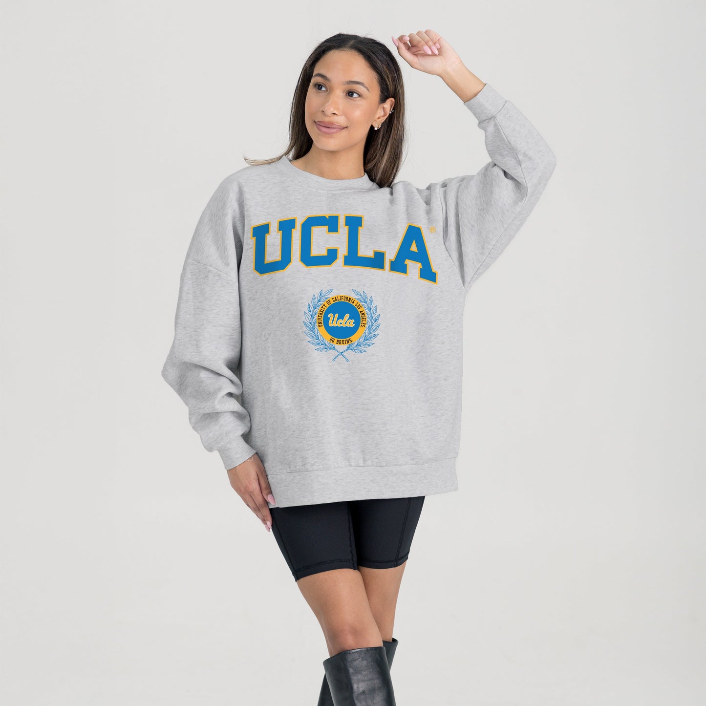 UCLA BRUINS TRADITION REFINED PREMIUM FLEECE CREWNECK PULLOVER
