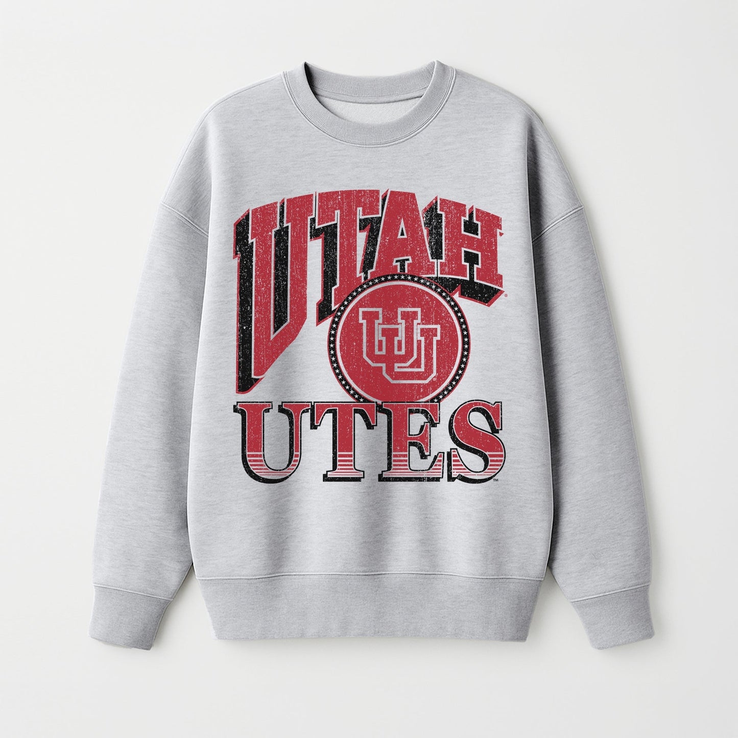 UTAH UTES GAME ON PREMIUM FLEECE DROP SHOULDER CREWNECK PULLOVER